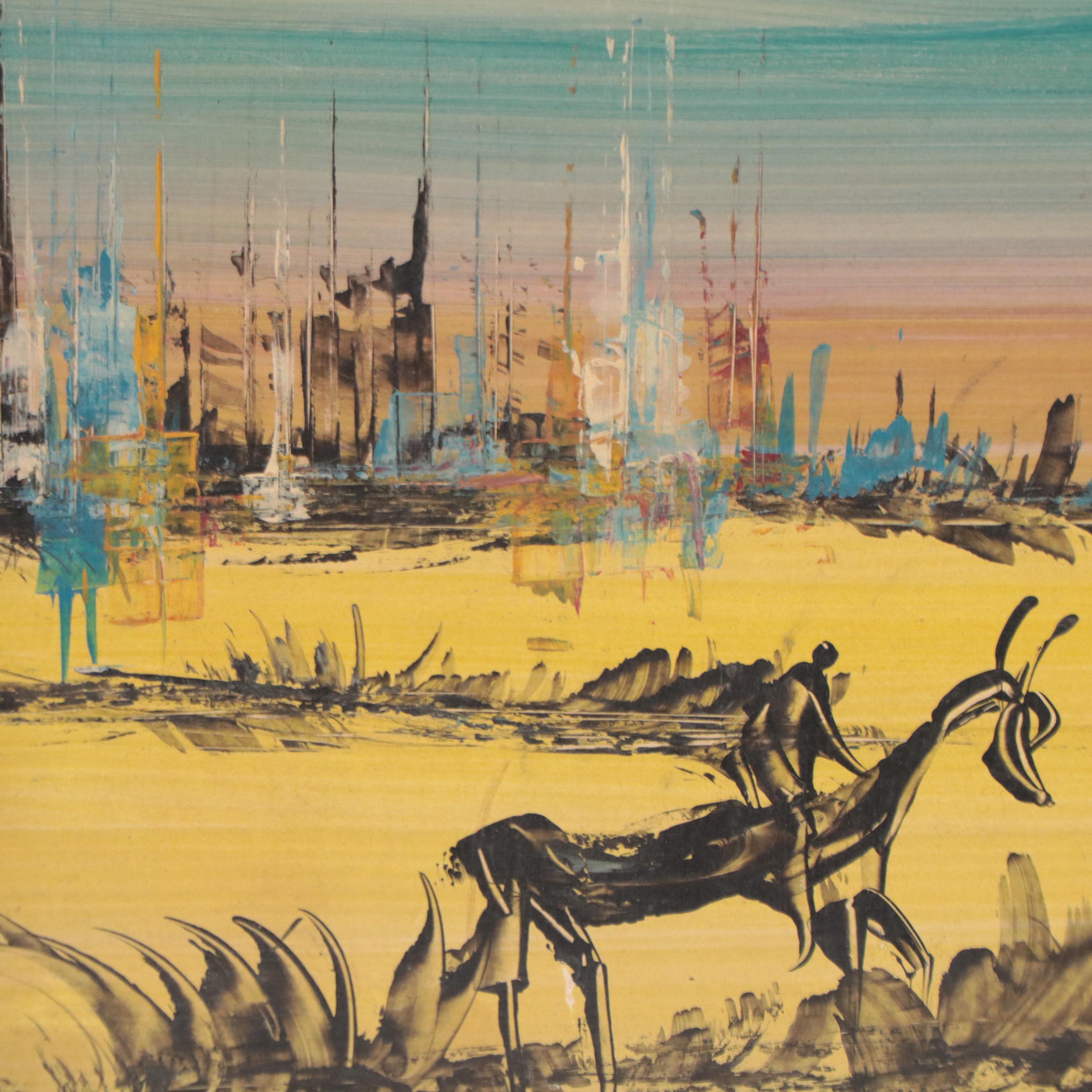 Oil Painting of Scene From Don Quixote