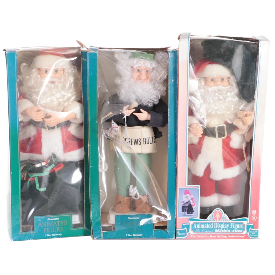 Telco Animated Display Figures Including Santa Claus, Late 20th Century