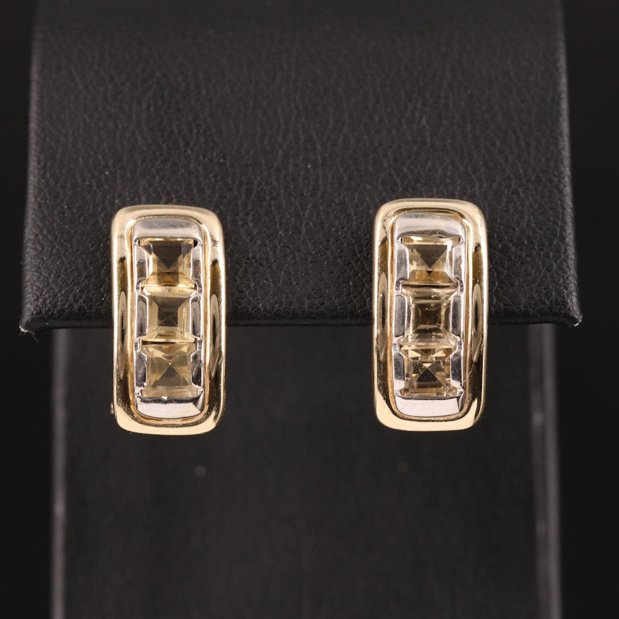 14K Citrine Earrings