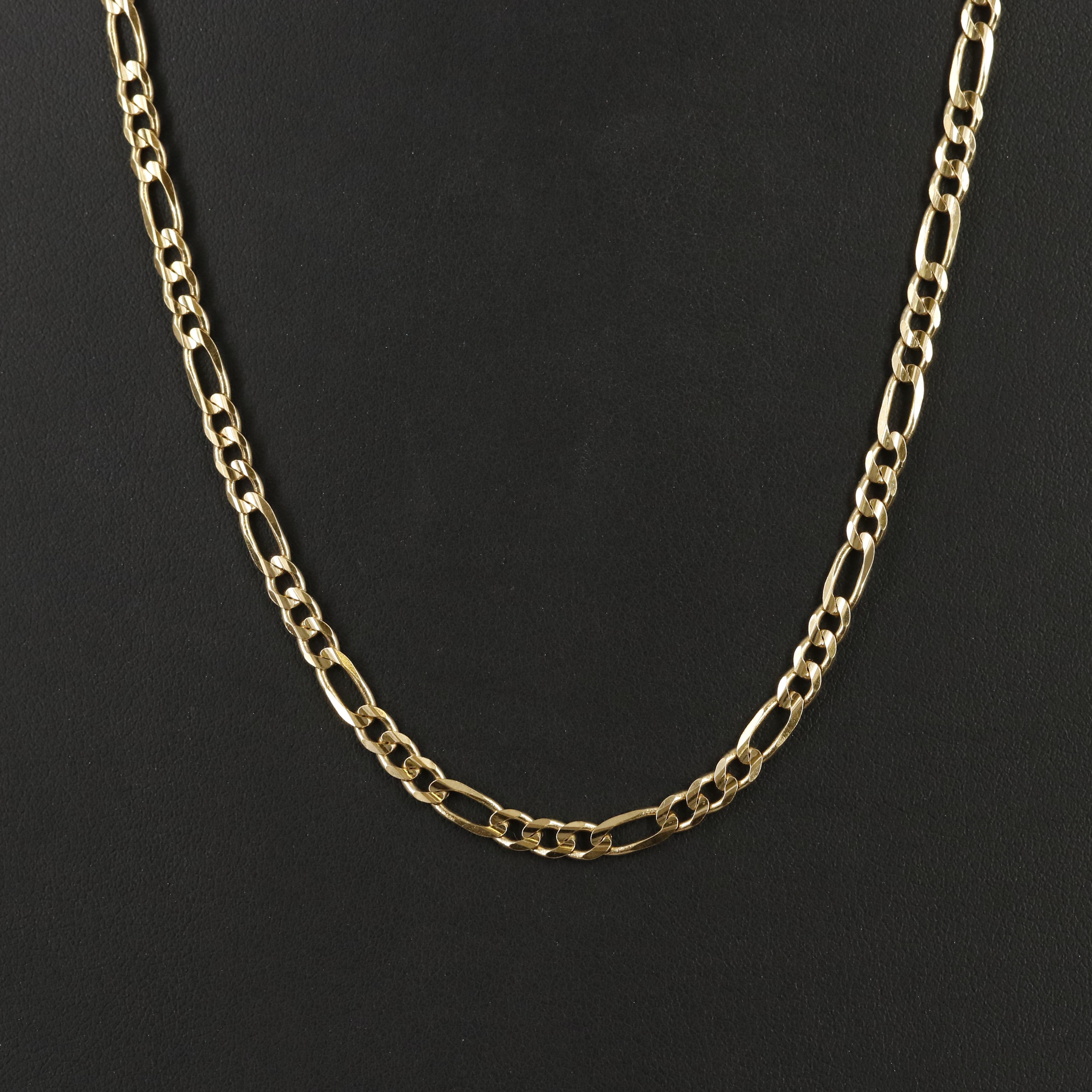 18K Figaro Chain Necklace