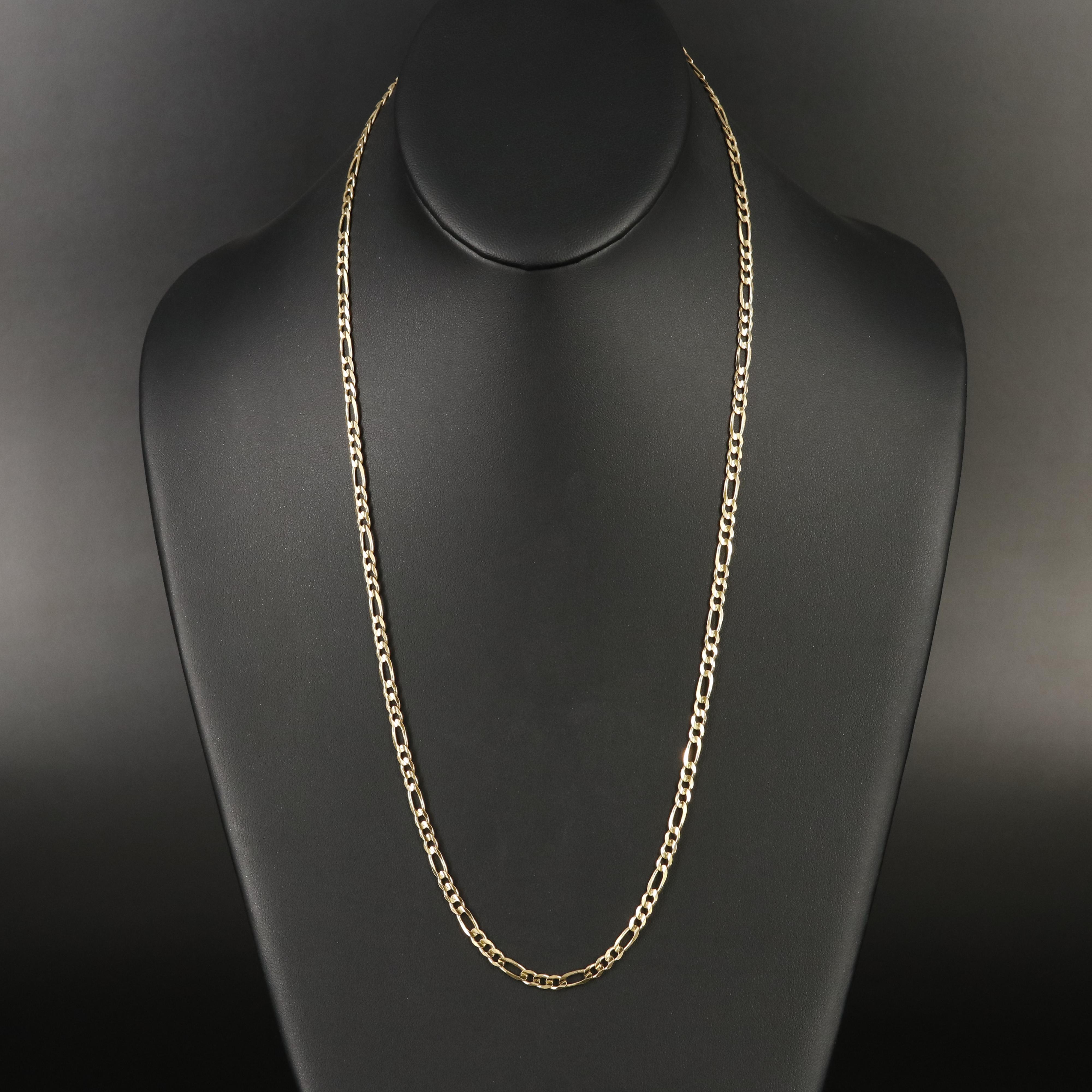 18K Figaro Chain Necklace