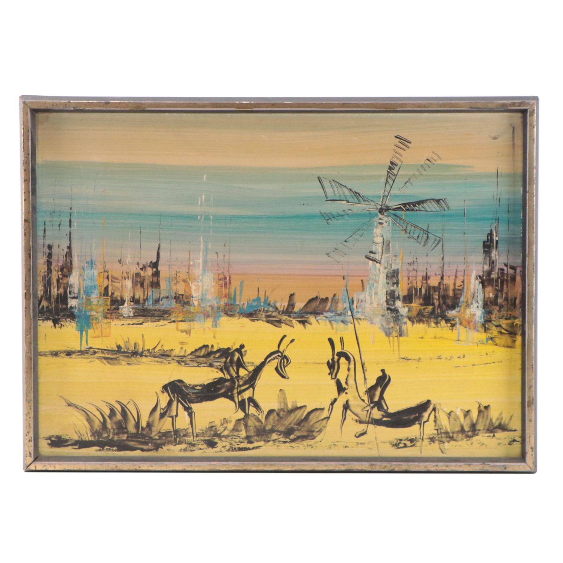 Oil Painting of Scene From Don Quixote