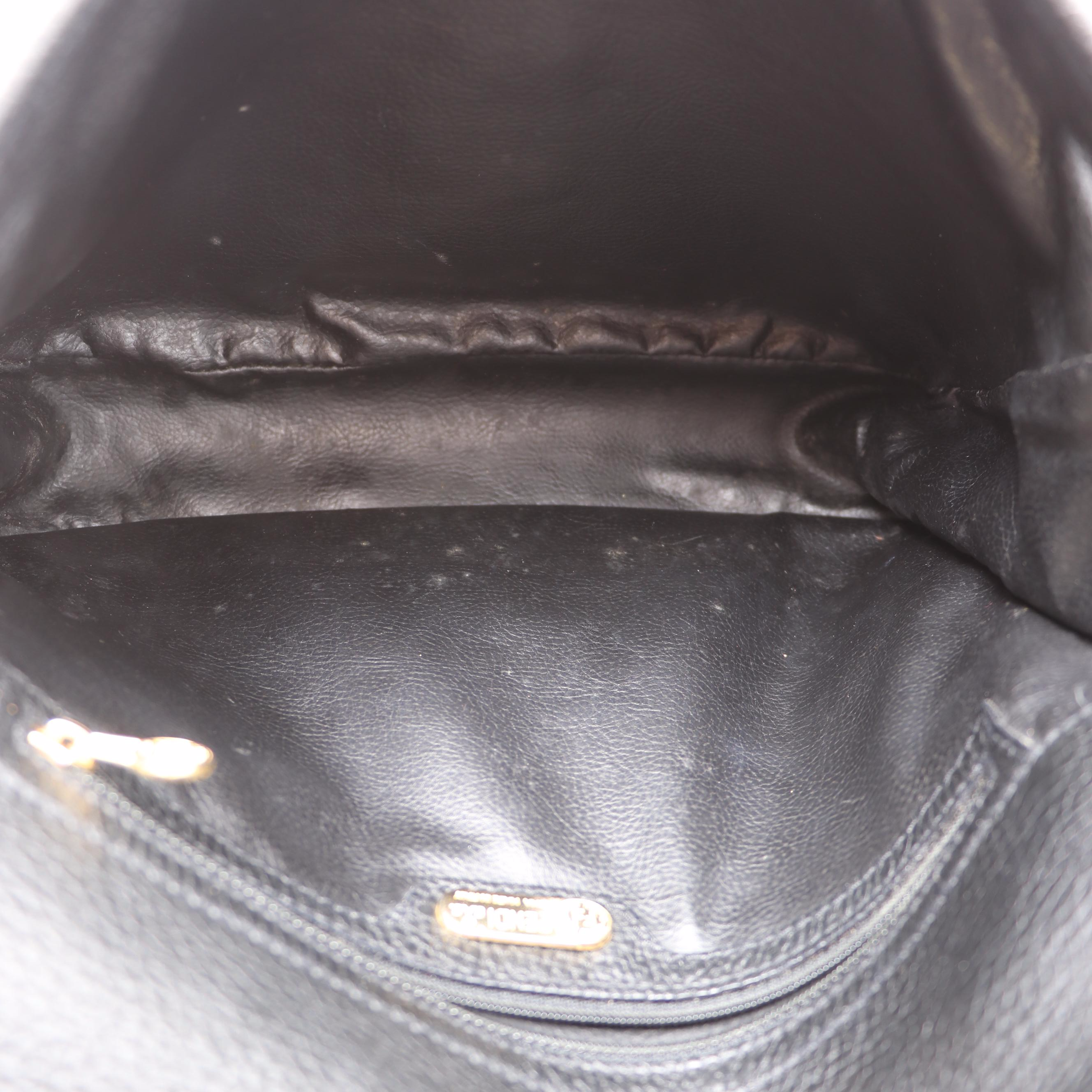 Fendi Flap Front Shoulder Bag in Grained Leather