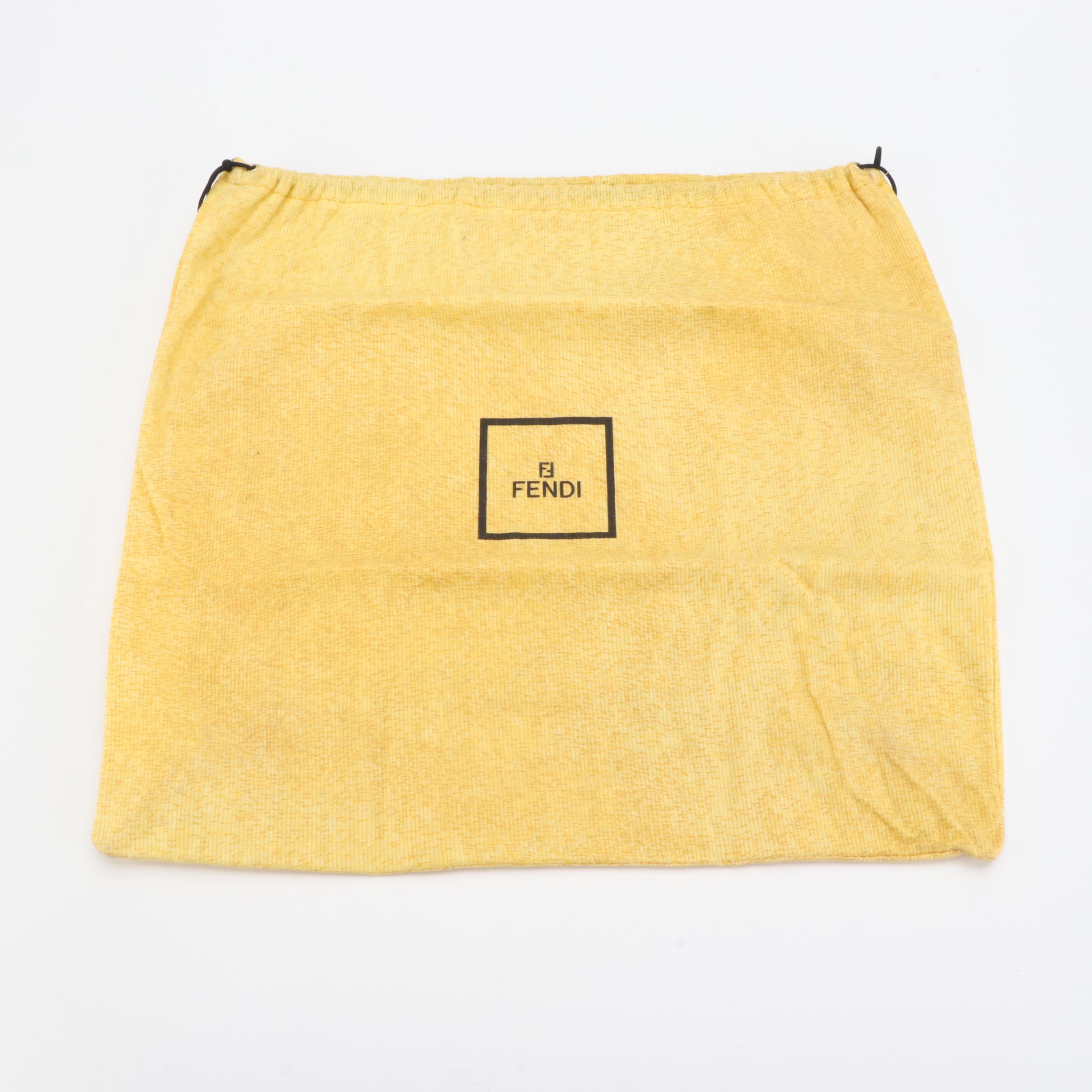 Fendi Flap Front Shoulder Bag in Grained Leather