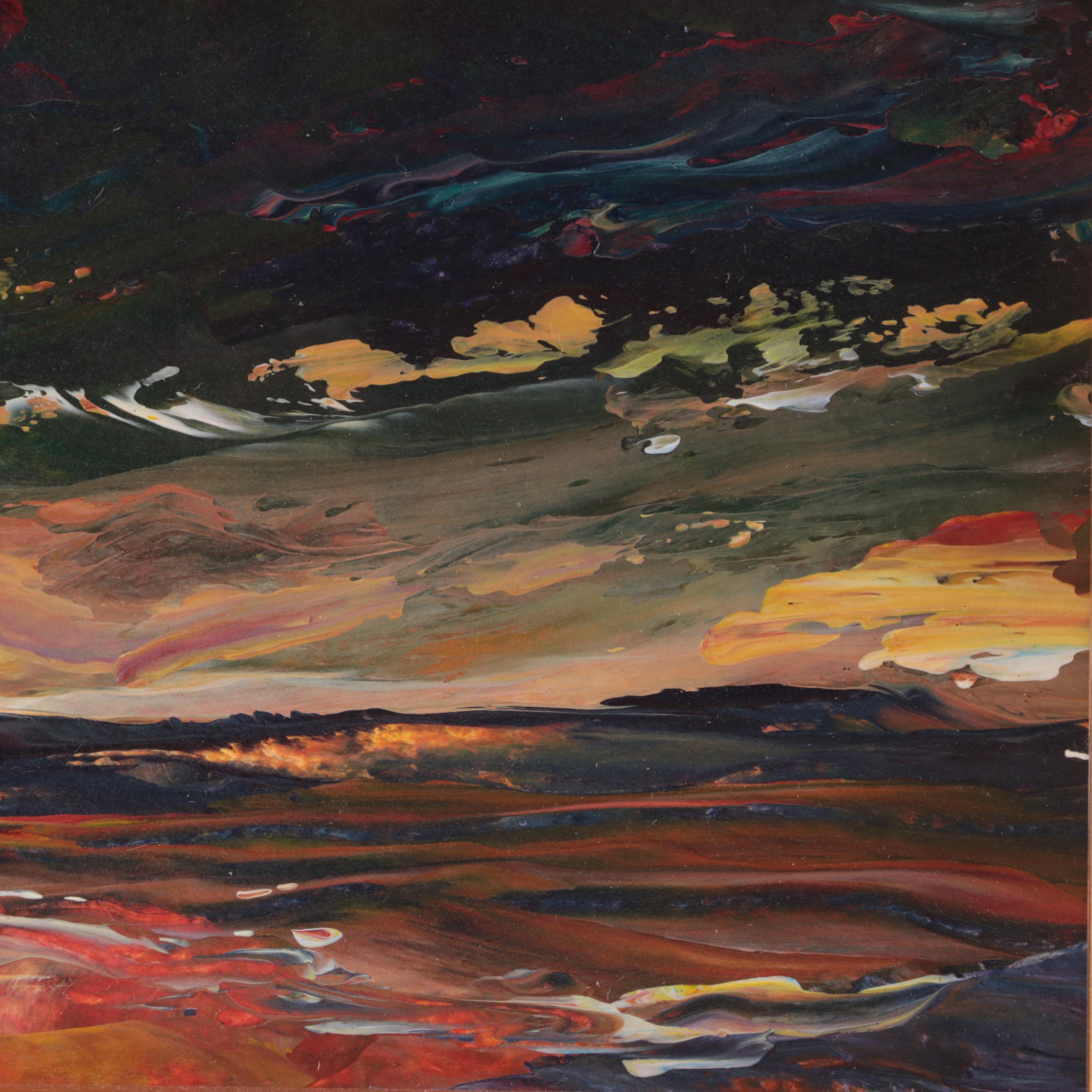 Anne Thouthip Abstract Landscape Acrylic Painting