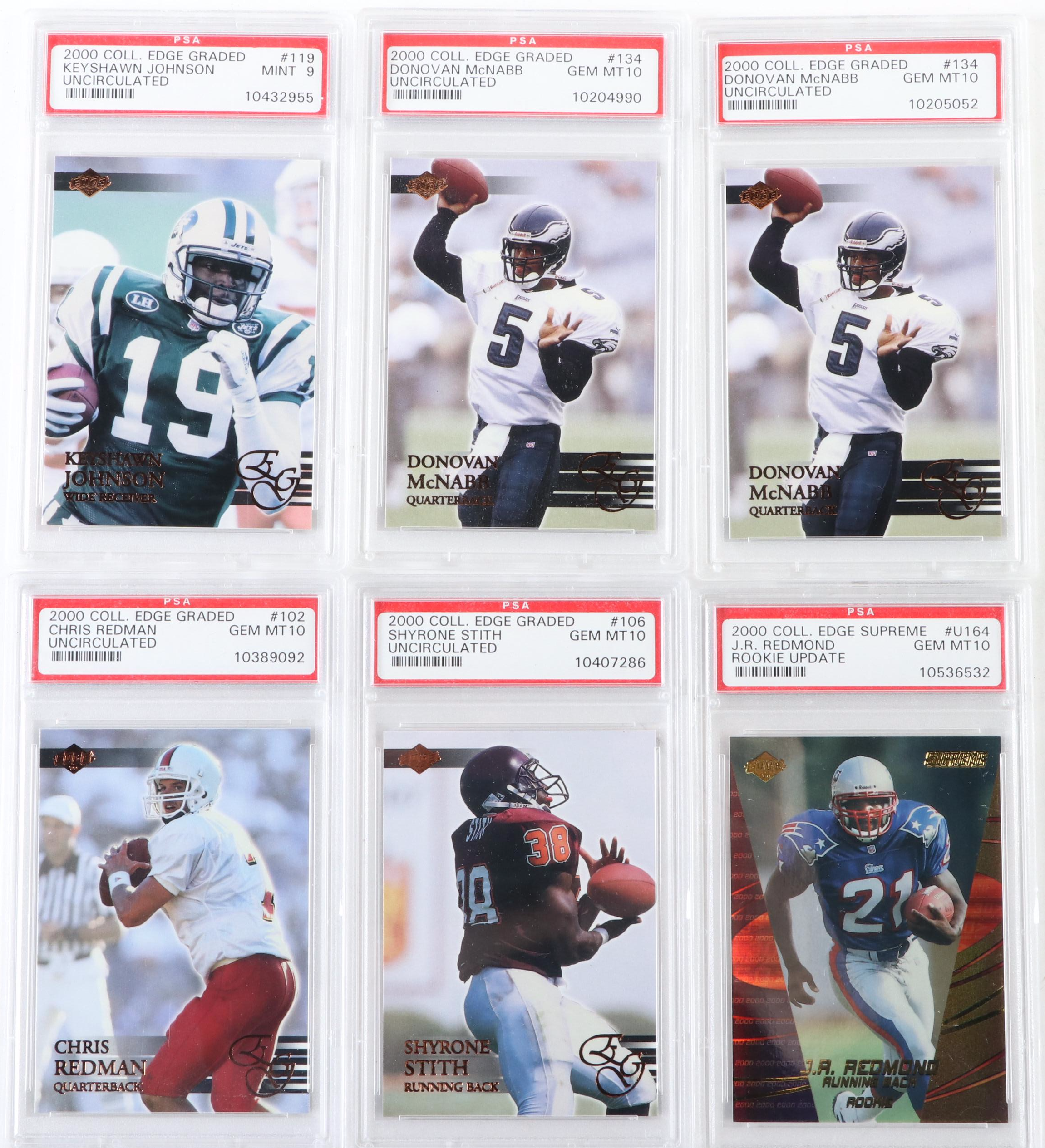 2000 Collector's Edge Uncirculated, Rookie Update PSA Graded Football Cards