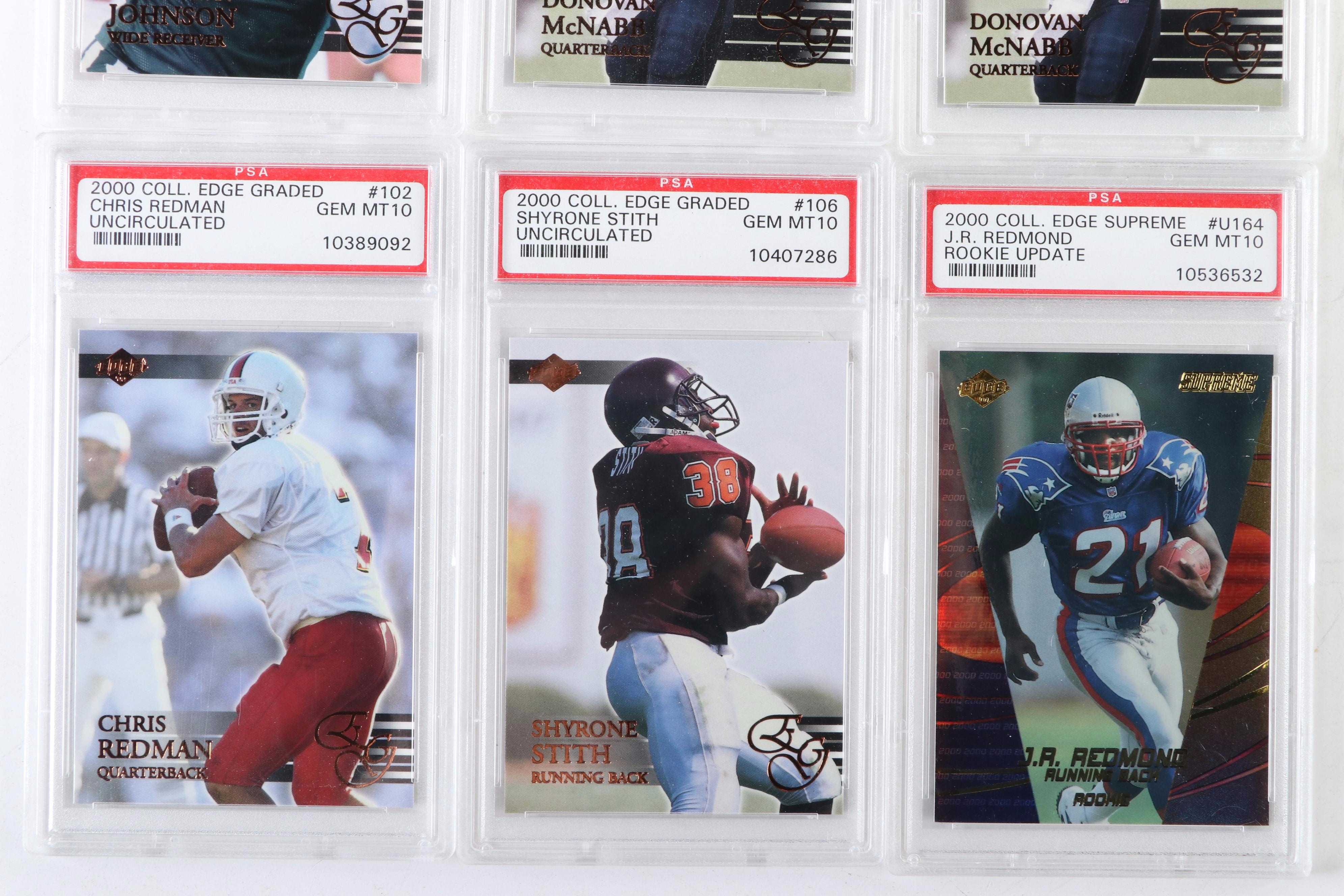 2000 Collector's Edge Uncirculated, Rookie Update PSA Graded Football Cards