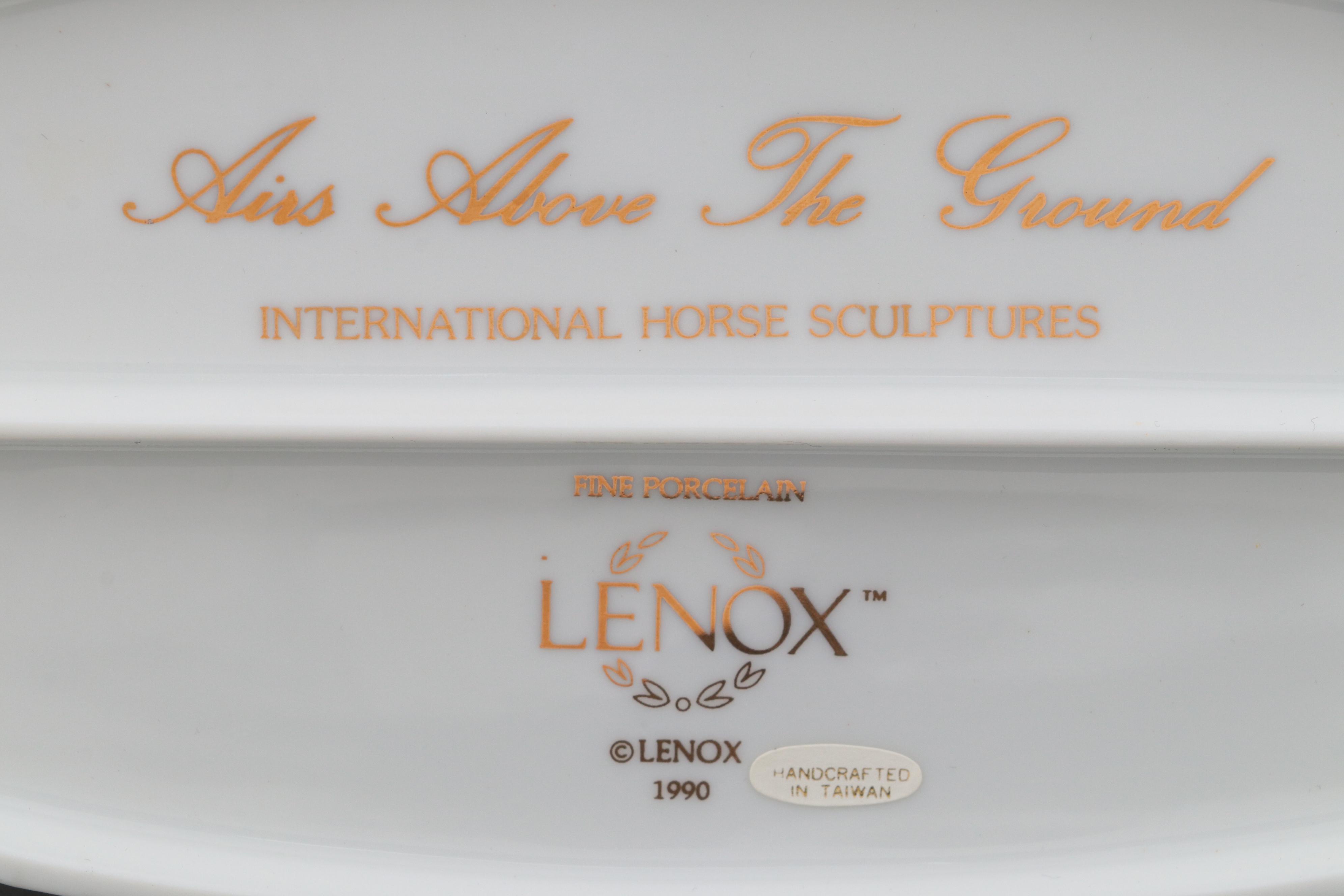 Lenox Porcelain "Airs Above the Ground" Horse Sculptures Line Figurine