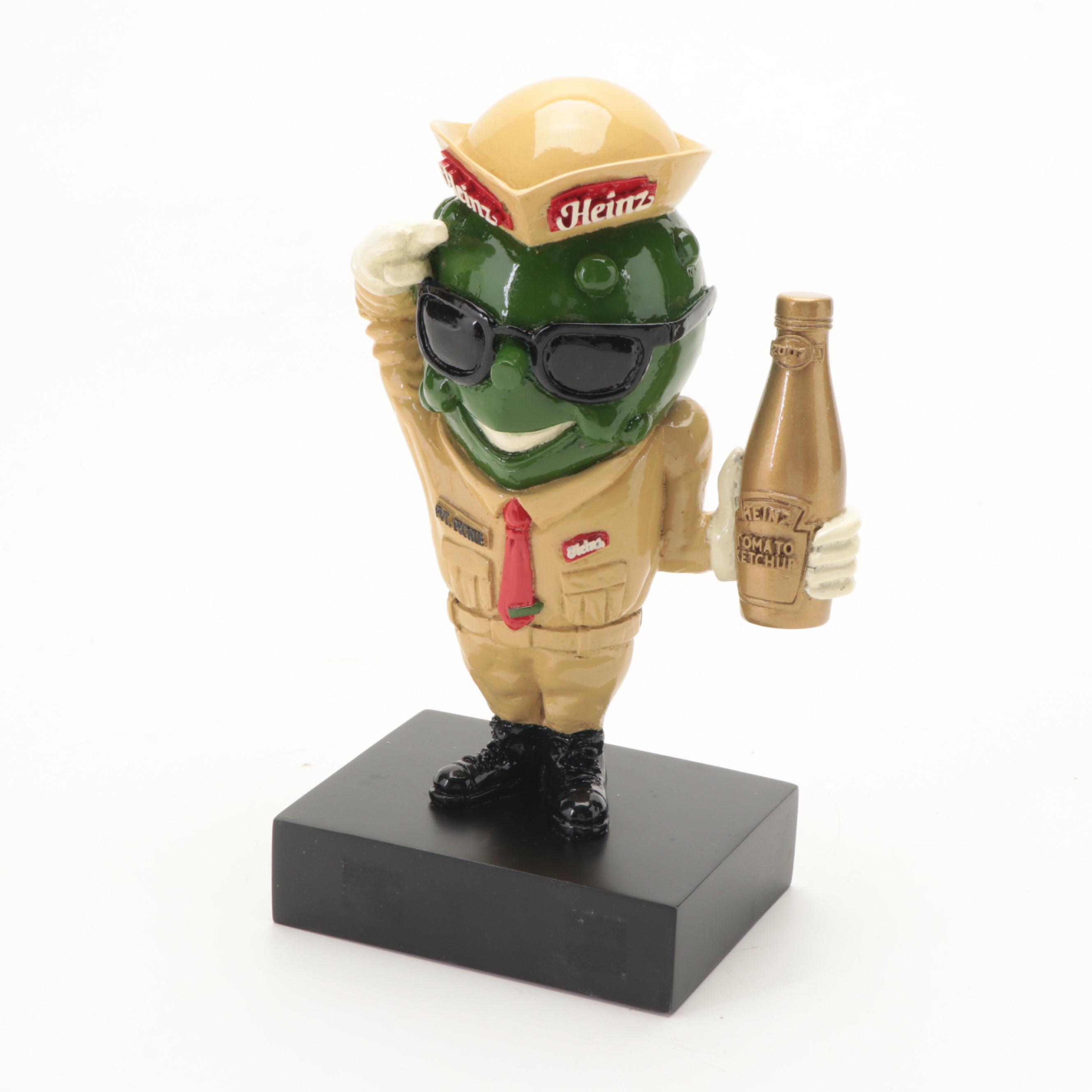 Heinz Ketchup "Private Pickle" Military Salute Figurine, Late 20th Century