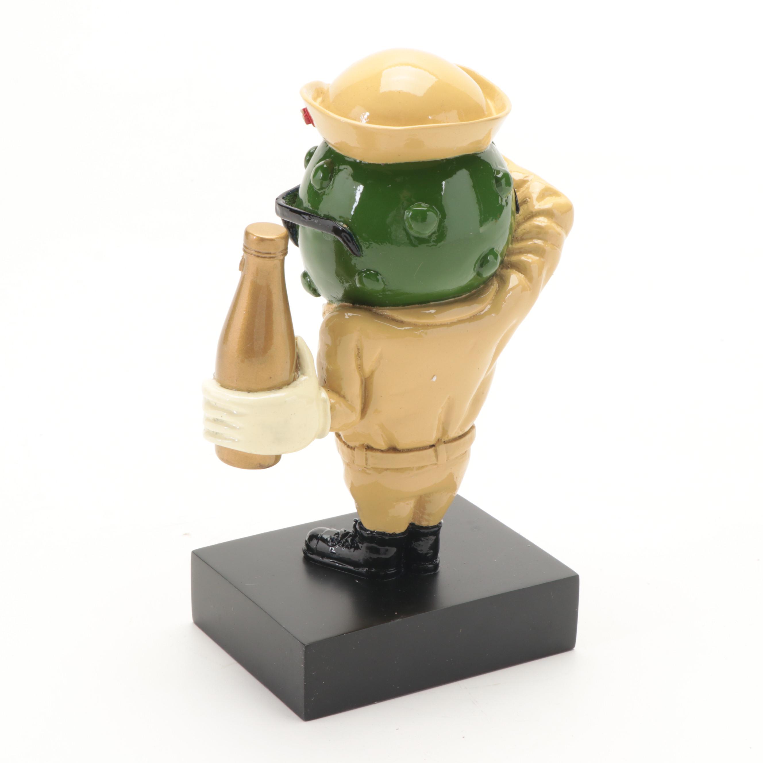 Heinz Ketchup "Private Pickle" Military Salute Figurine, Late 20th Century