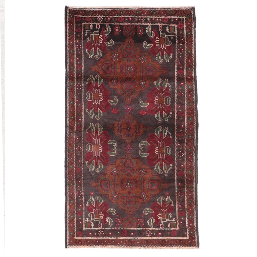 3'8 x 6'7 Hand-Knotted Pakistani Baluch Area Rug