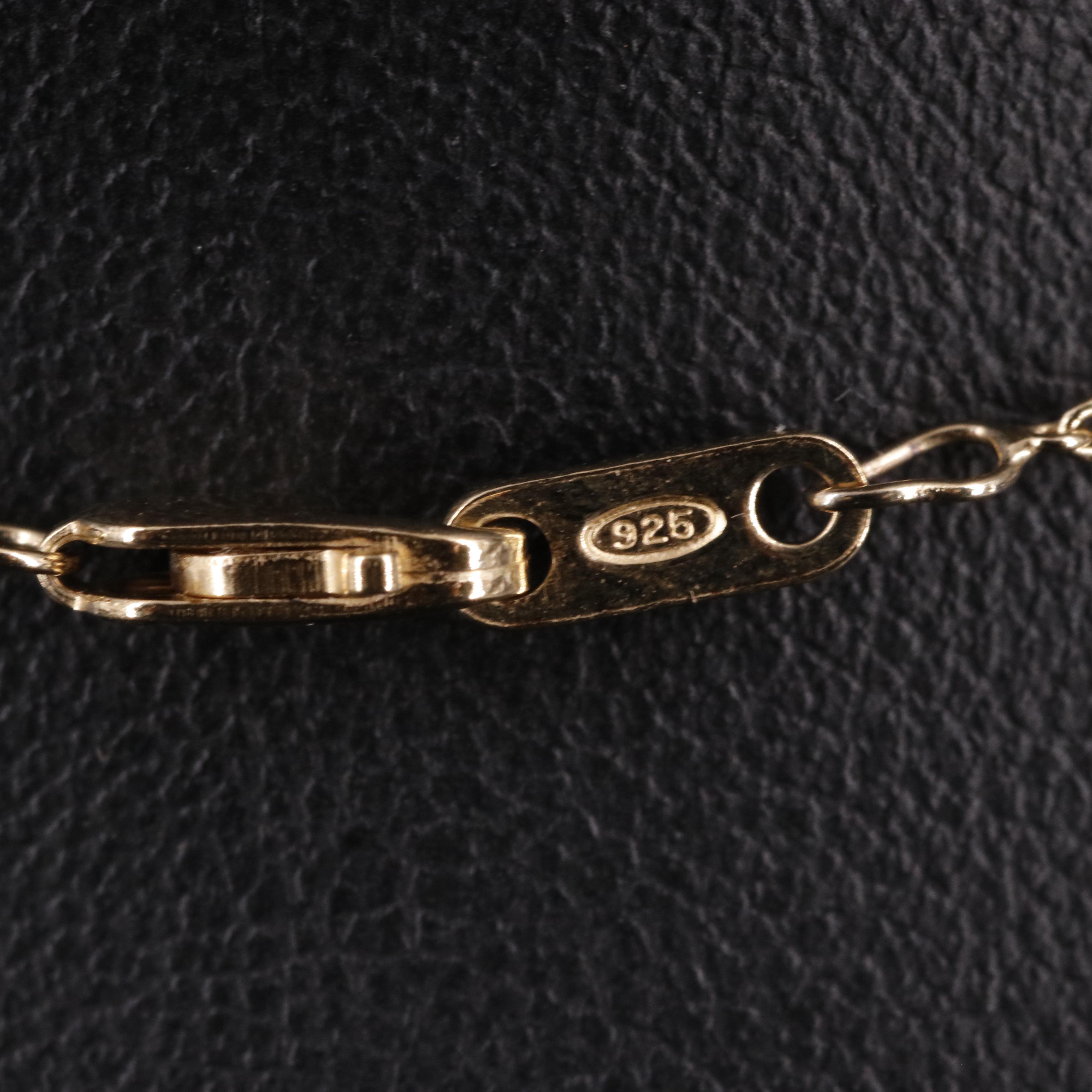 Gilt Sterling 0.26 CTW Diamond Heart Pendant Necklace