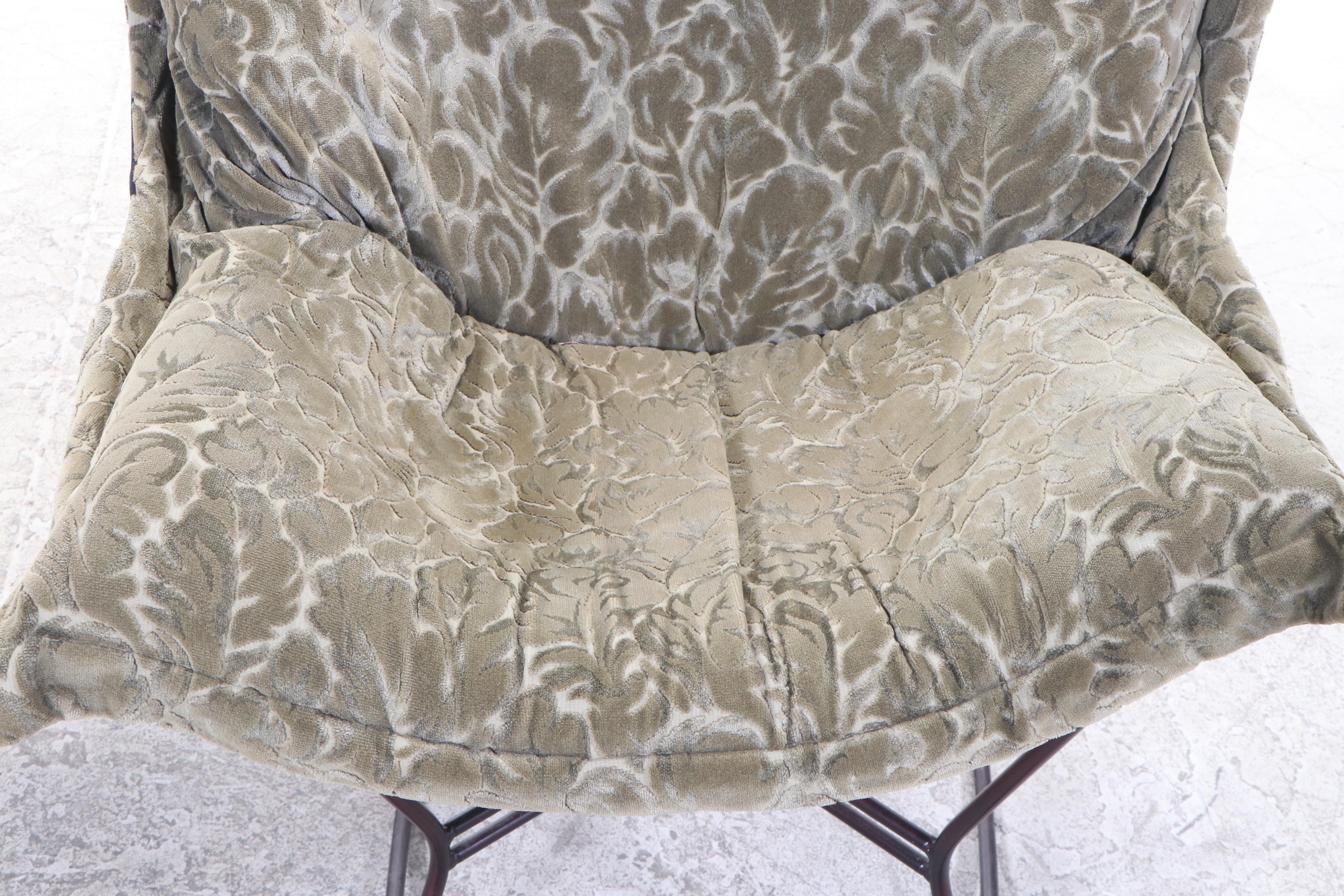 Linenfold Wire Framed Rocking Chair with Ottoman