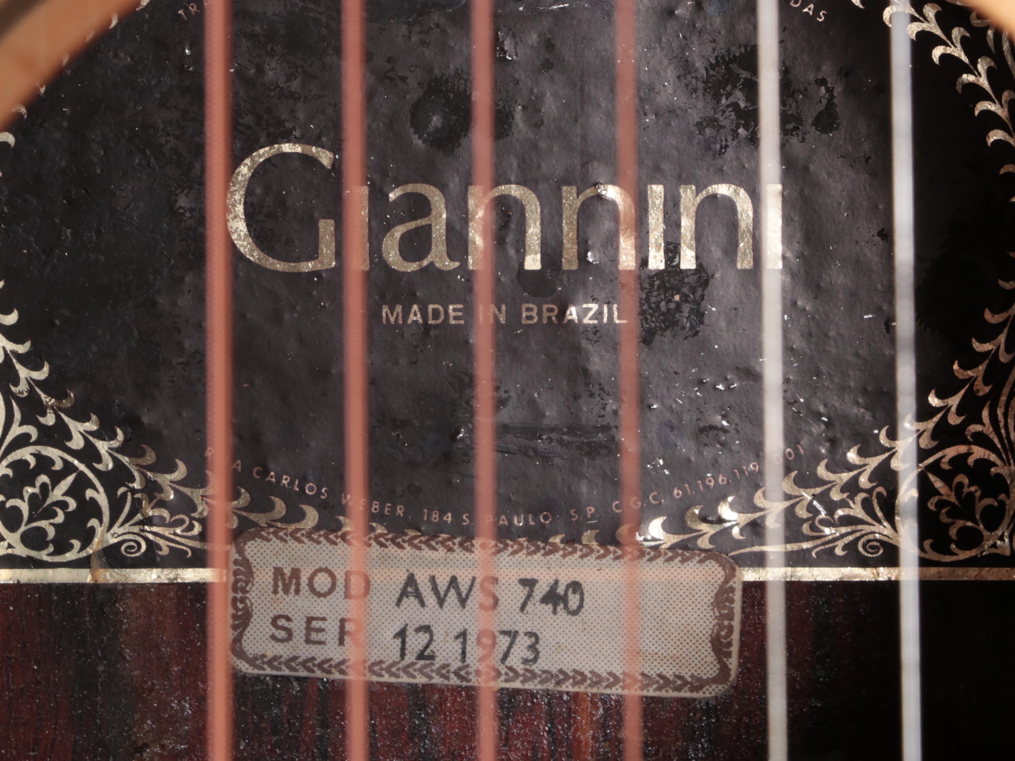 Giannini Brazilian Six-String Acoustic Guitar, 1973