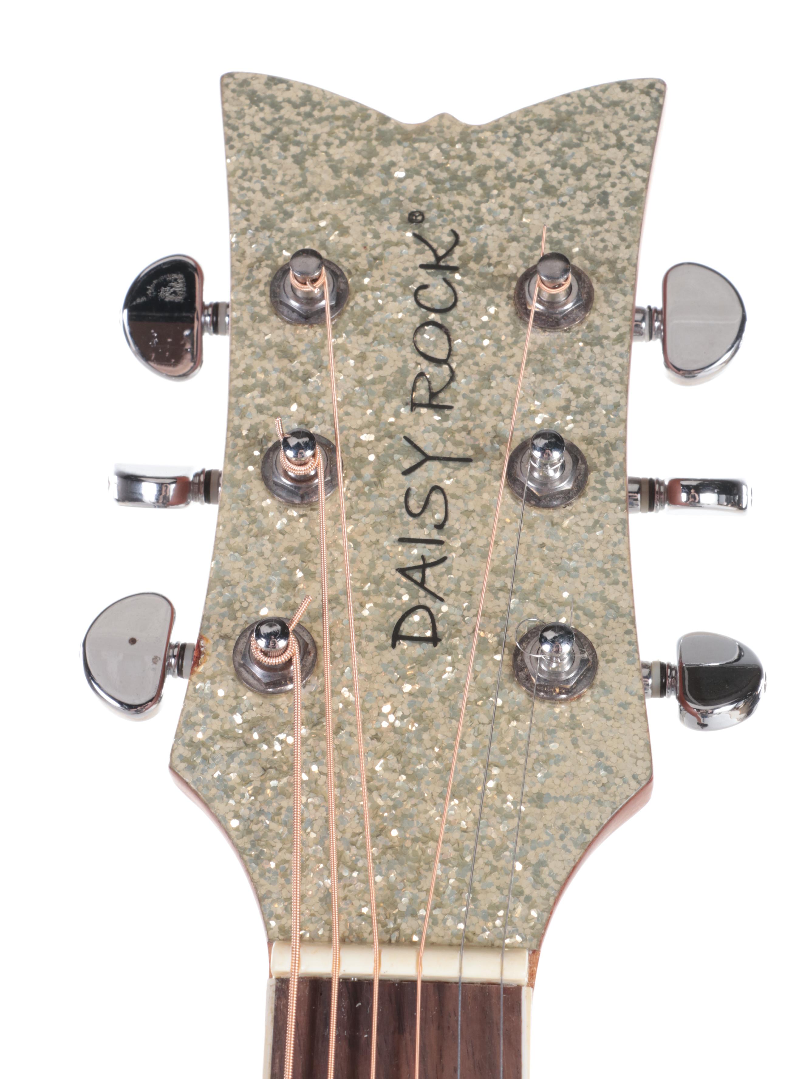 Daisy Rock Glitter Sparkle Six-String Acoustic Guitar