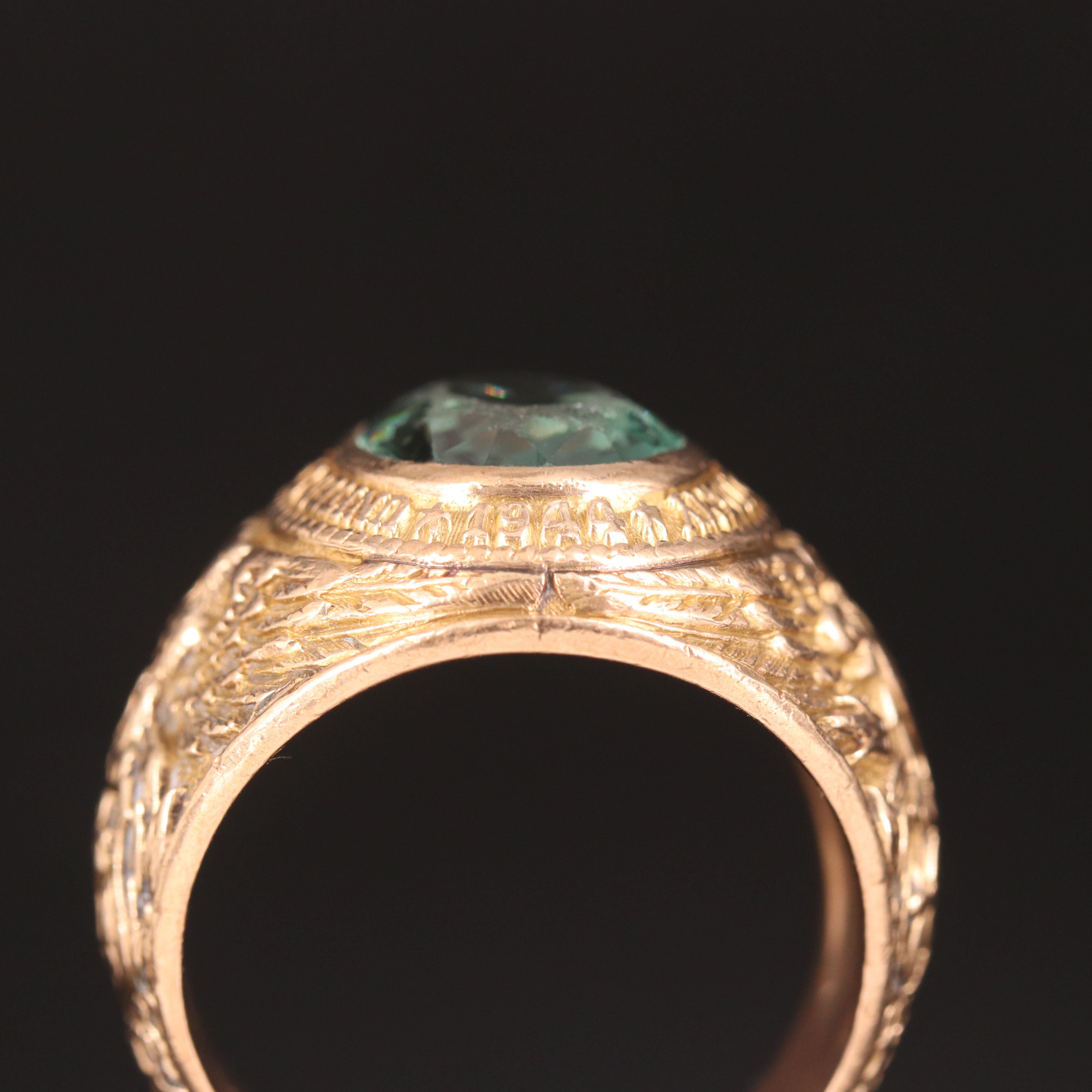 10K Spinel Merchant Marines Academy Ring