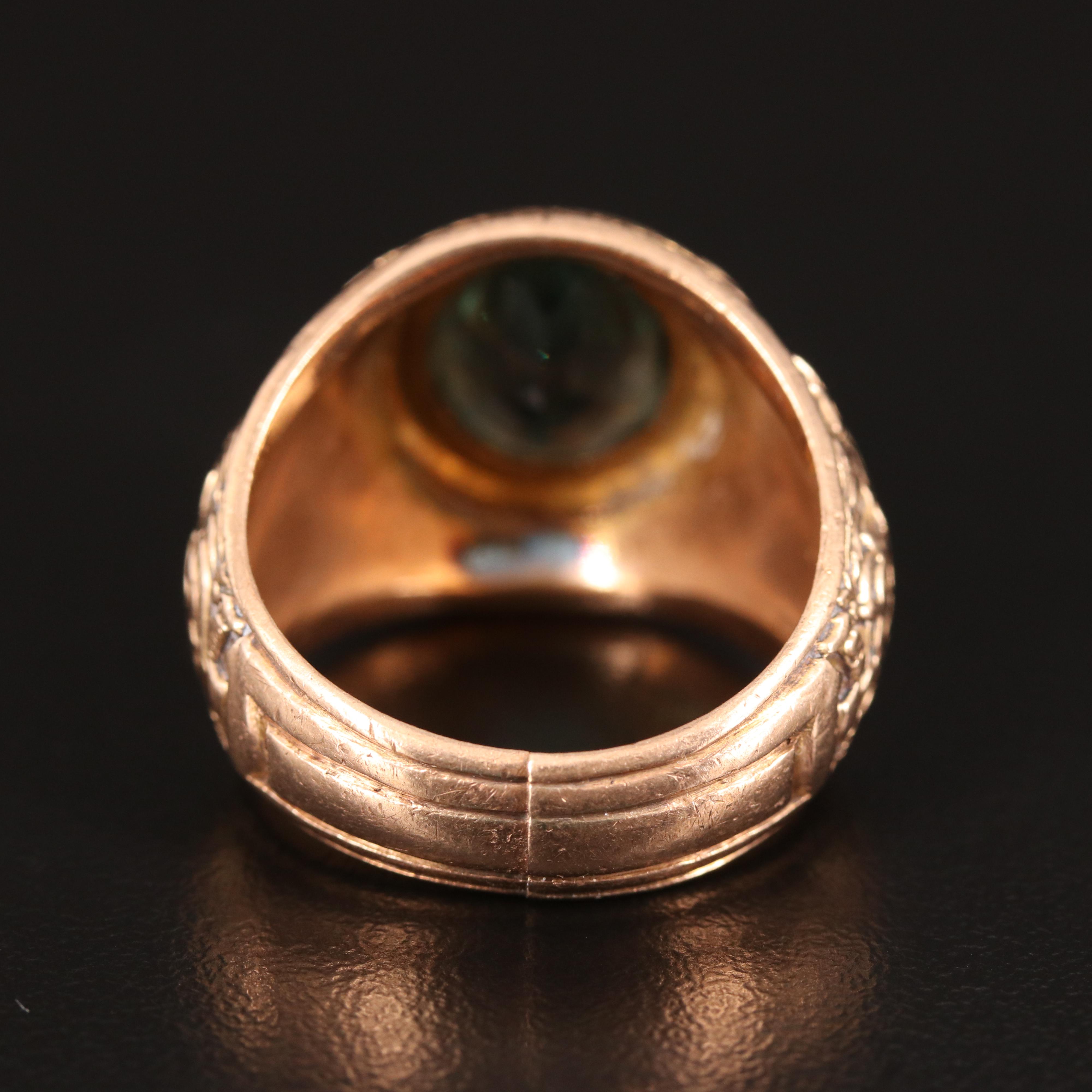 10K Spinel Merchant Marines Academy Ring