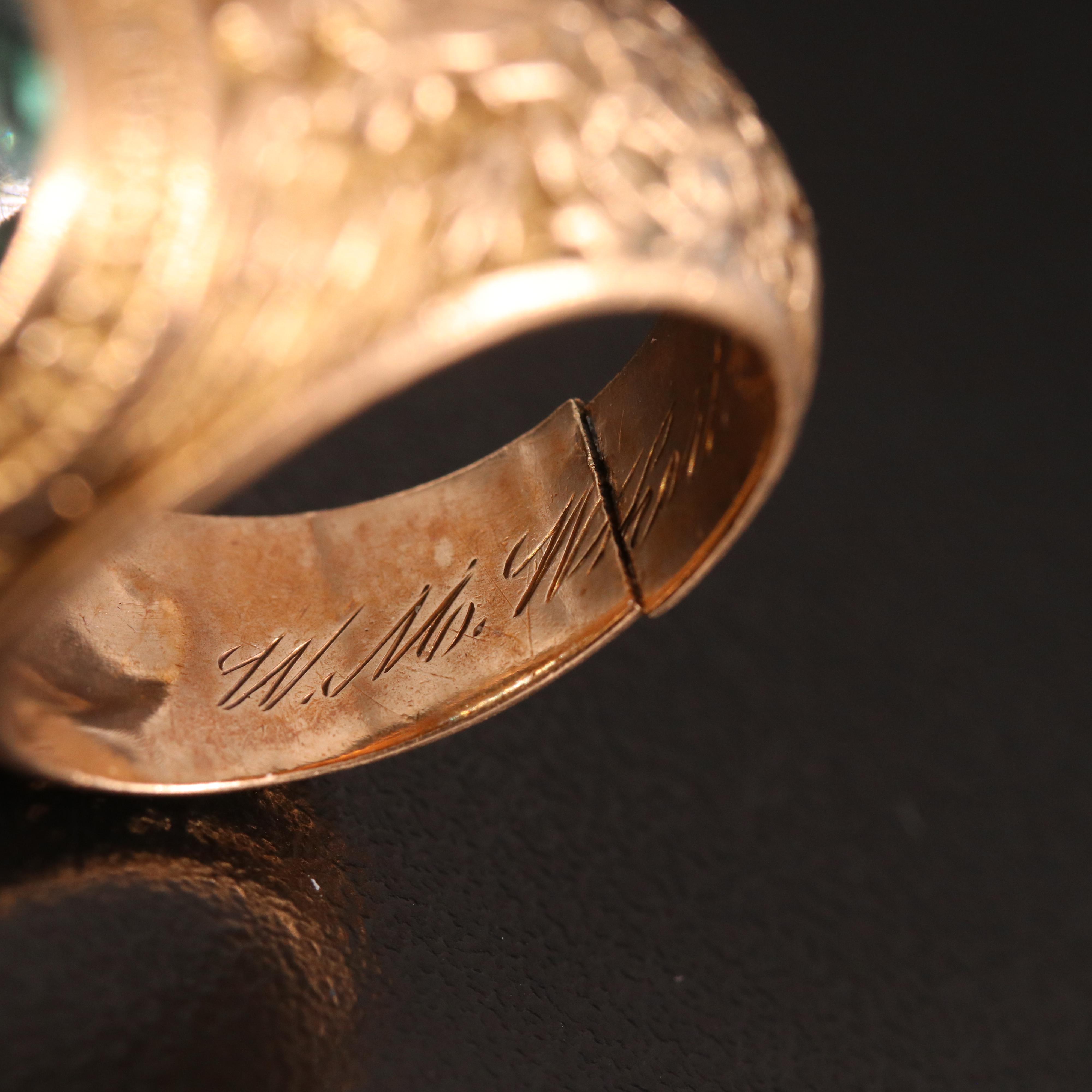 10K Spinel Merchant Marines Academy Ring