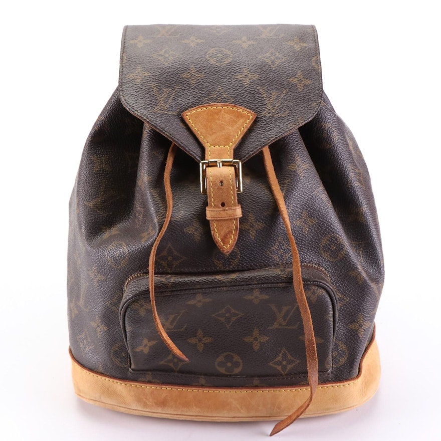 Louis Vuitton Montsouris Backpack in Monogram Canvas and Vachetta Leather