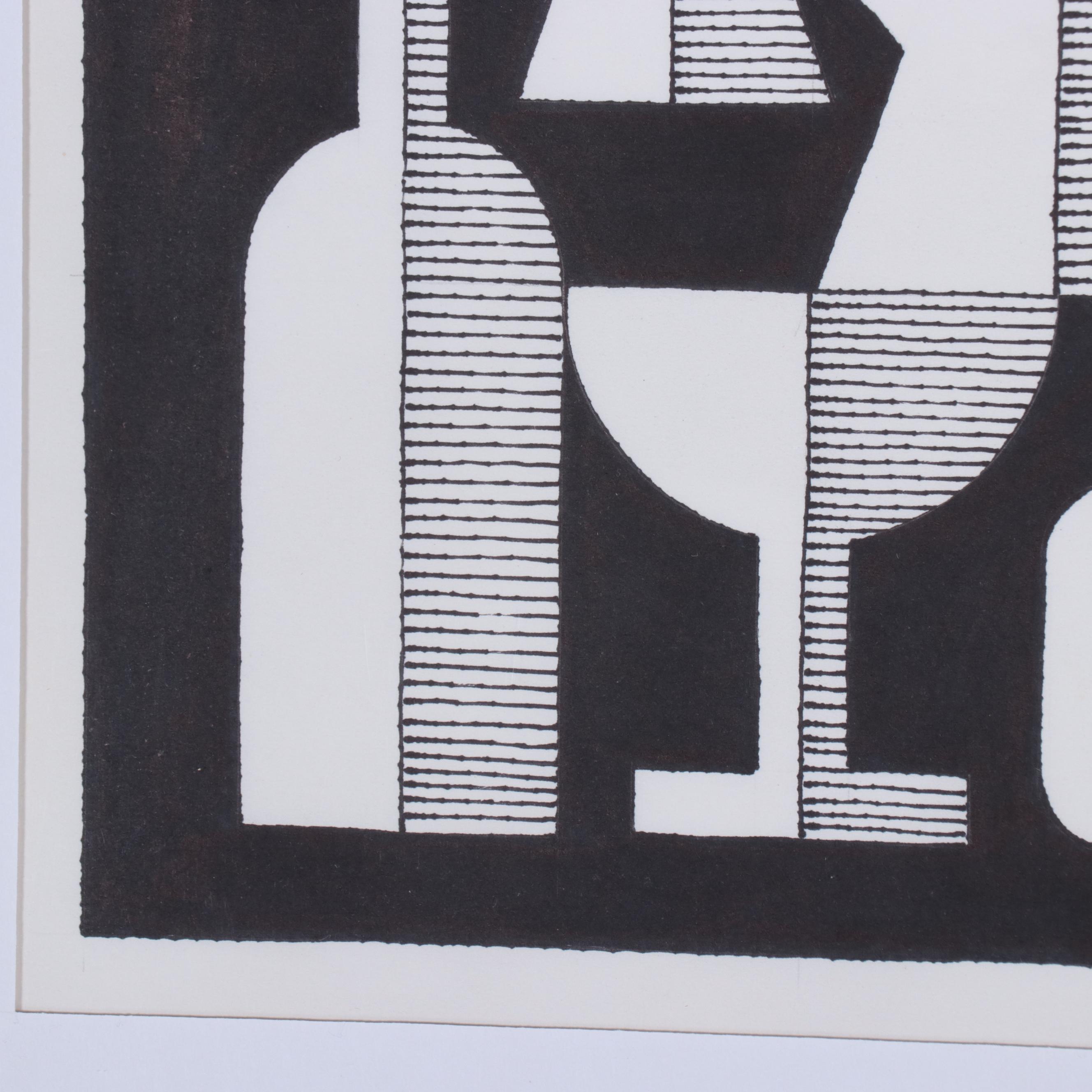 Jerry Kellems Still Life Ink Drawing, 1999