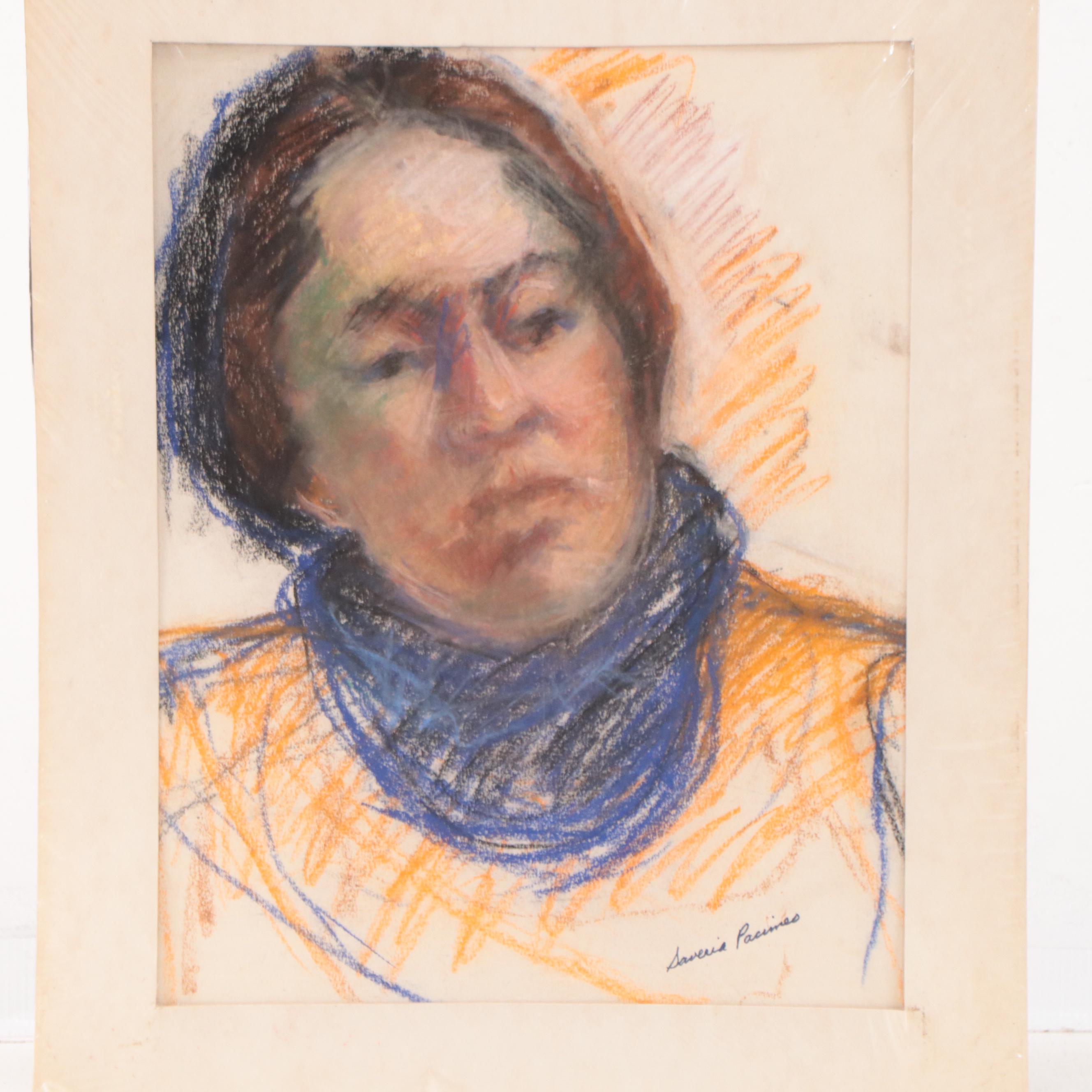 Saveria Pacimeo Portrait Pastel Drawing