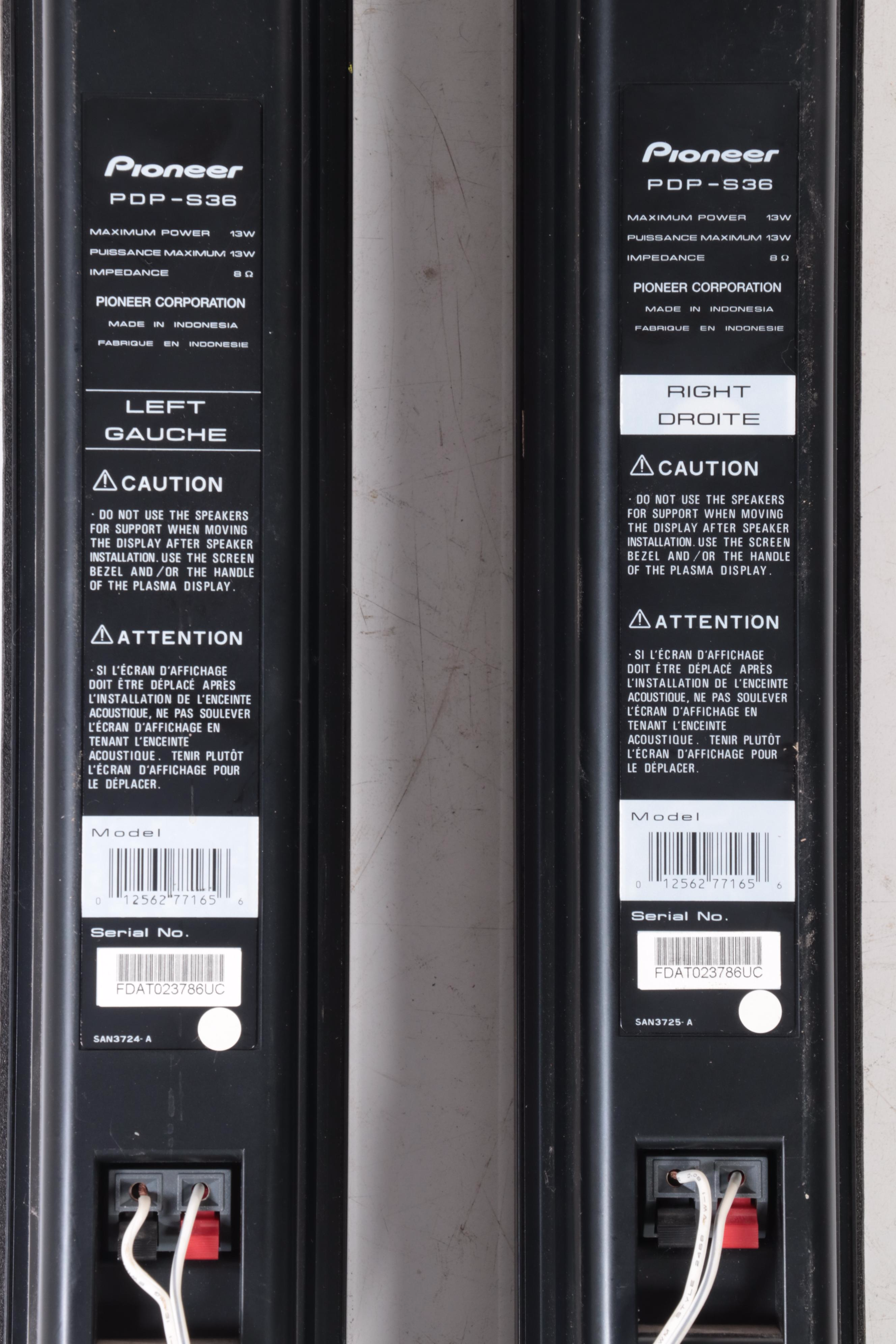 Pioneer Elite 50" Plasma Television With Integrated Speakers