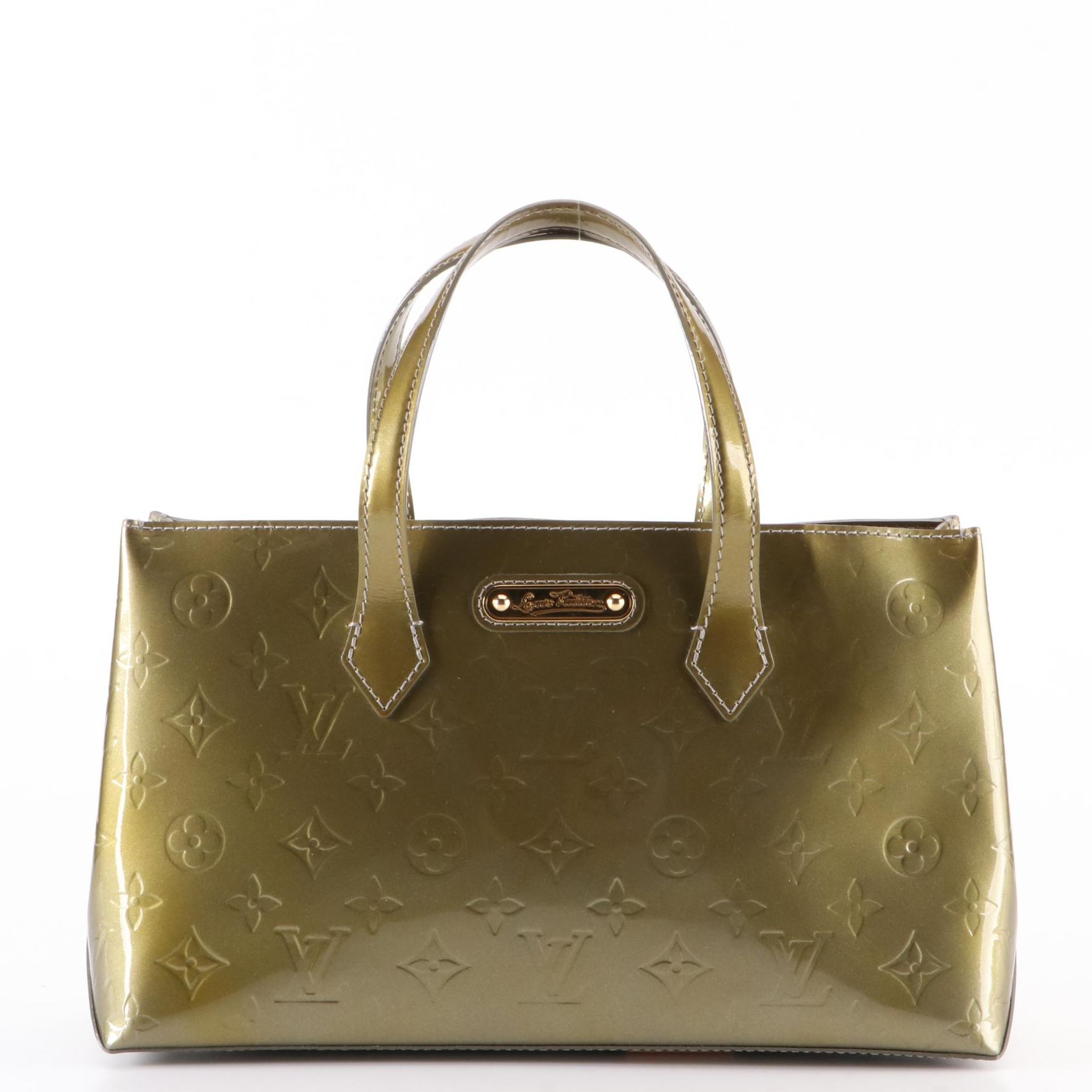 Louis Vuitton Wilshire PM Tote in Perle Monogram Vernis Leather
