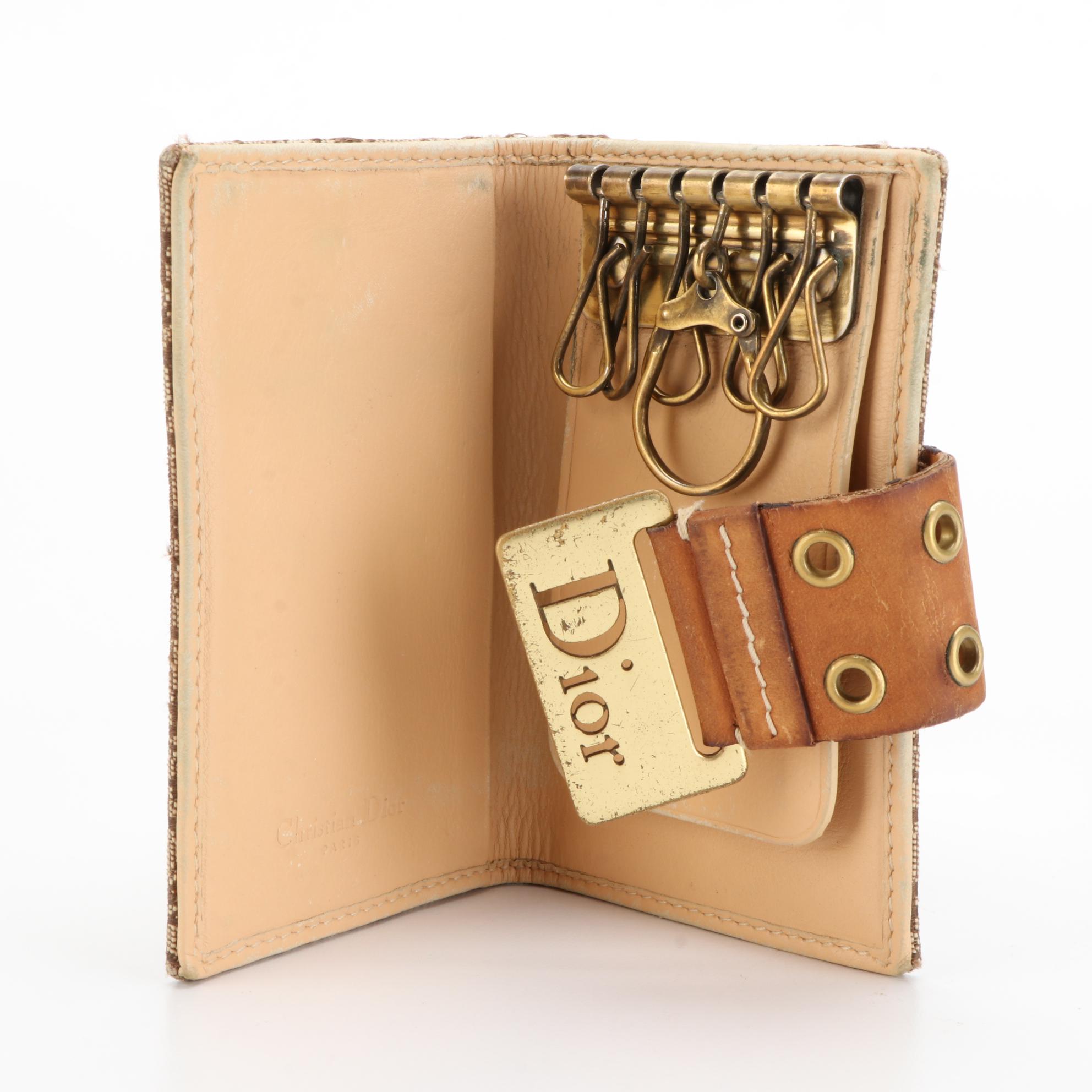 Christian Dior Six-Key Holder in Oblique Jacquard with Grommet Detail