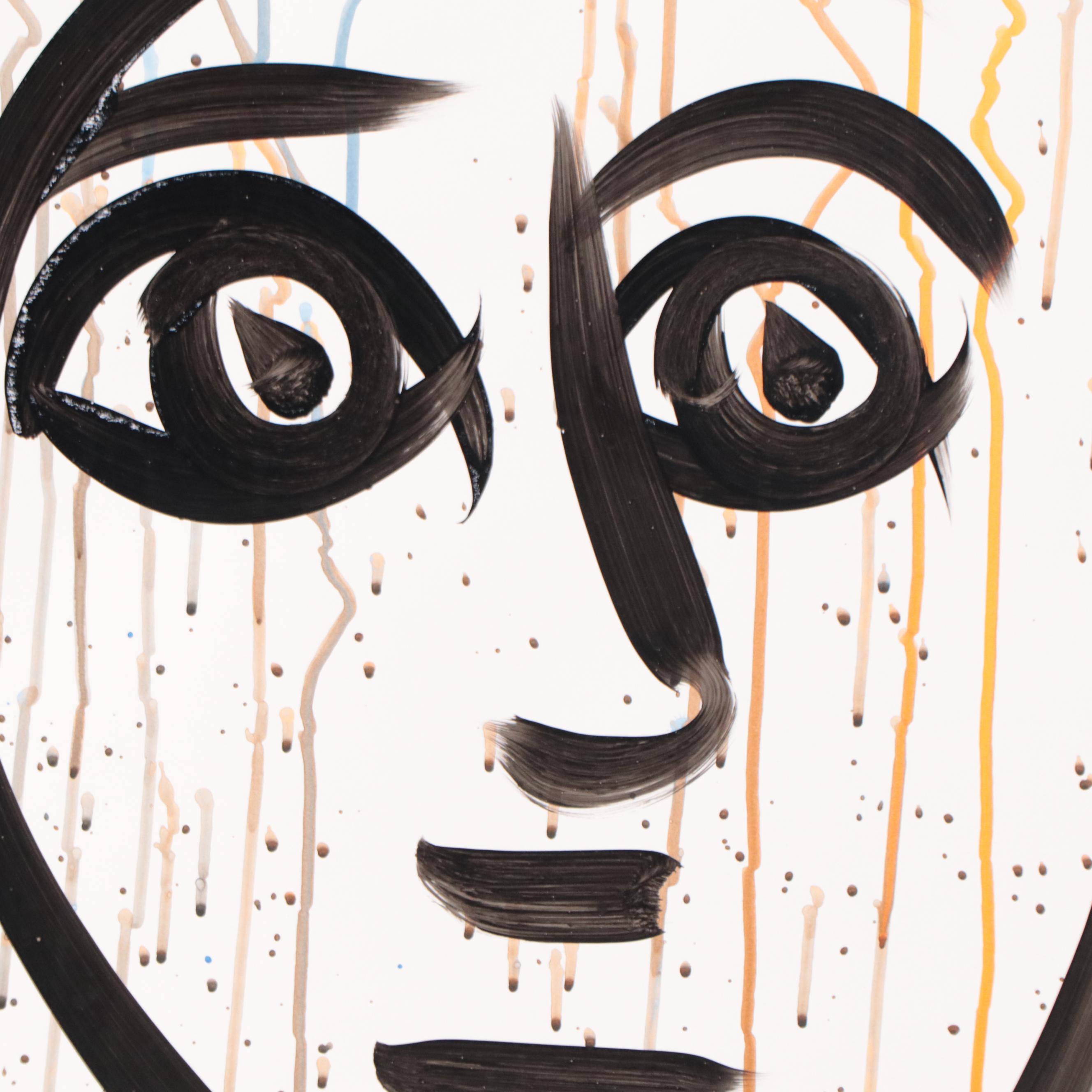 Peter Keil Abstract Portrait Acrylic Painting