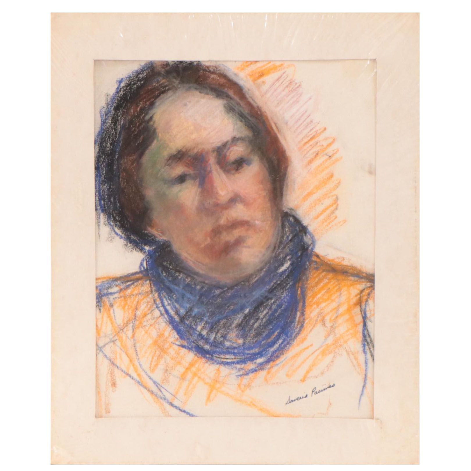 Saveria Pacimeo Portrait Pastel Drawing