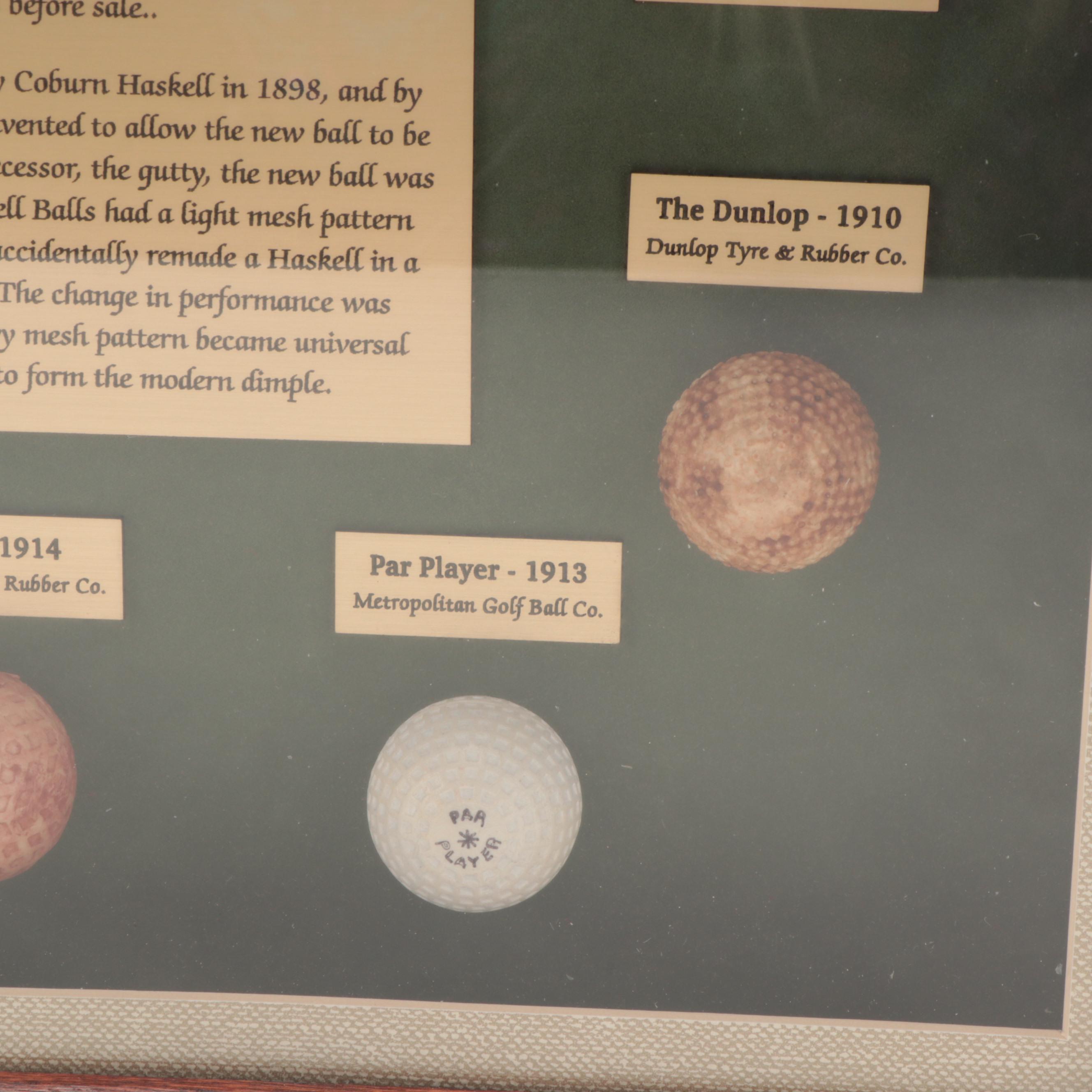 National Golf Classics Historical Golf Ball Shadowbox