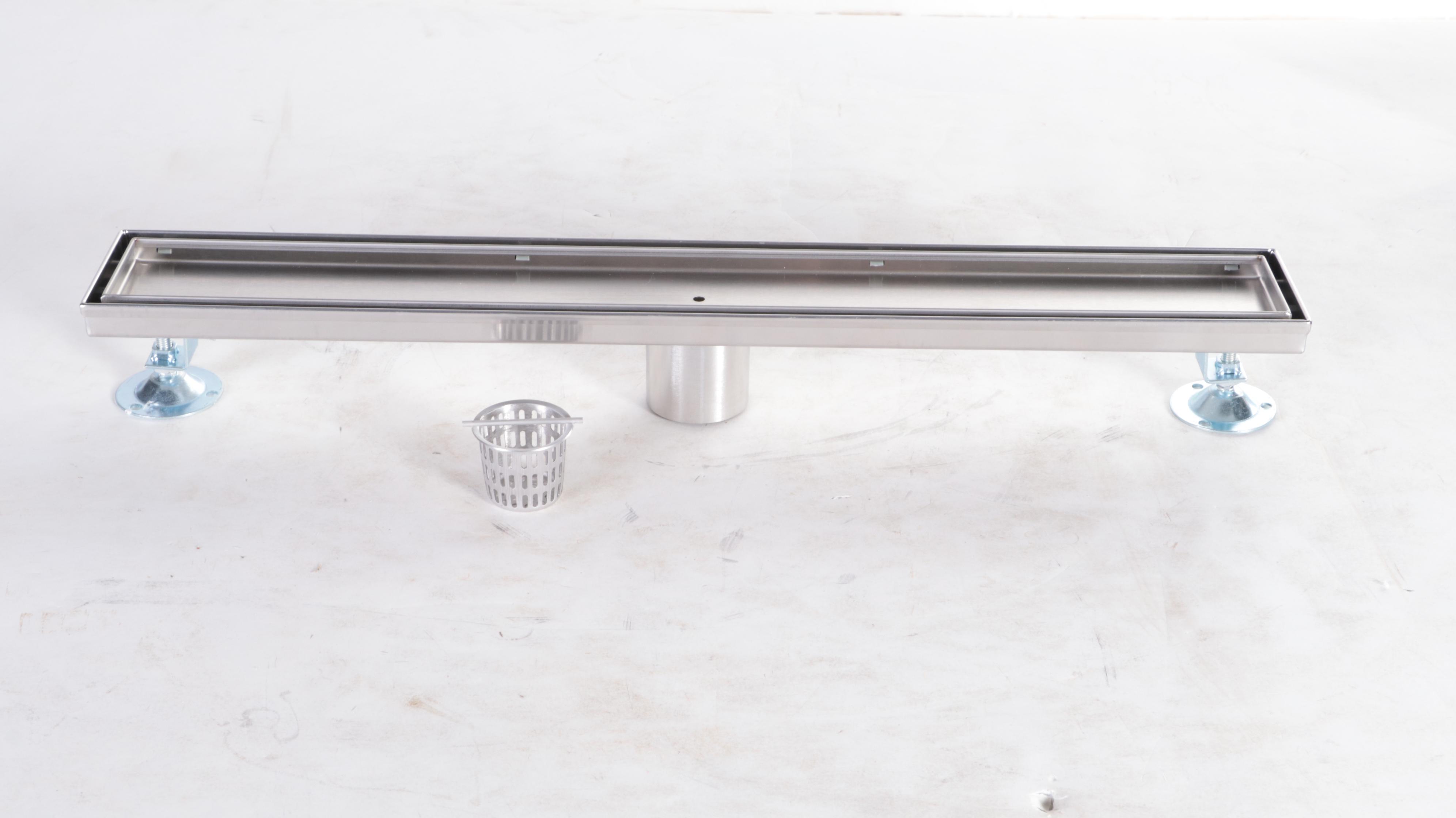 Matte Black Finish Shower System with Hand Shower and Linear Drain