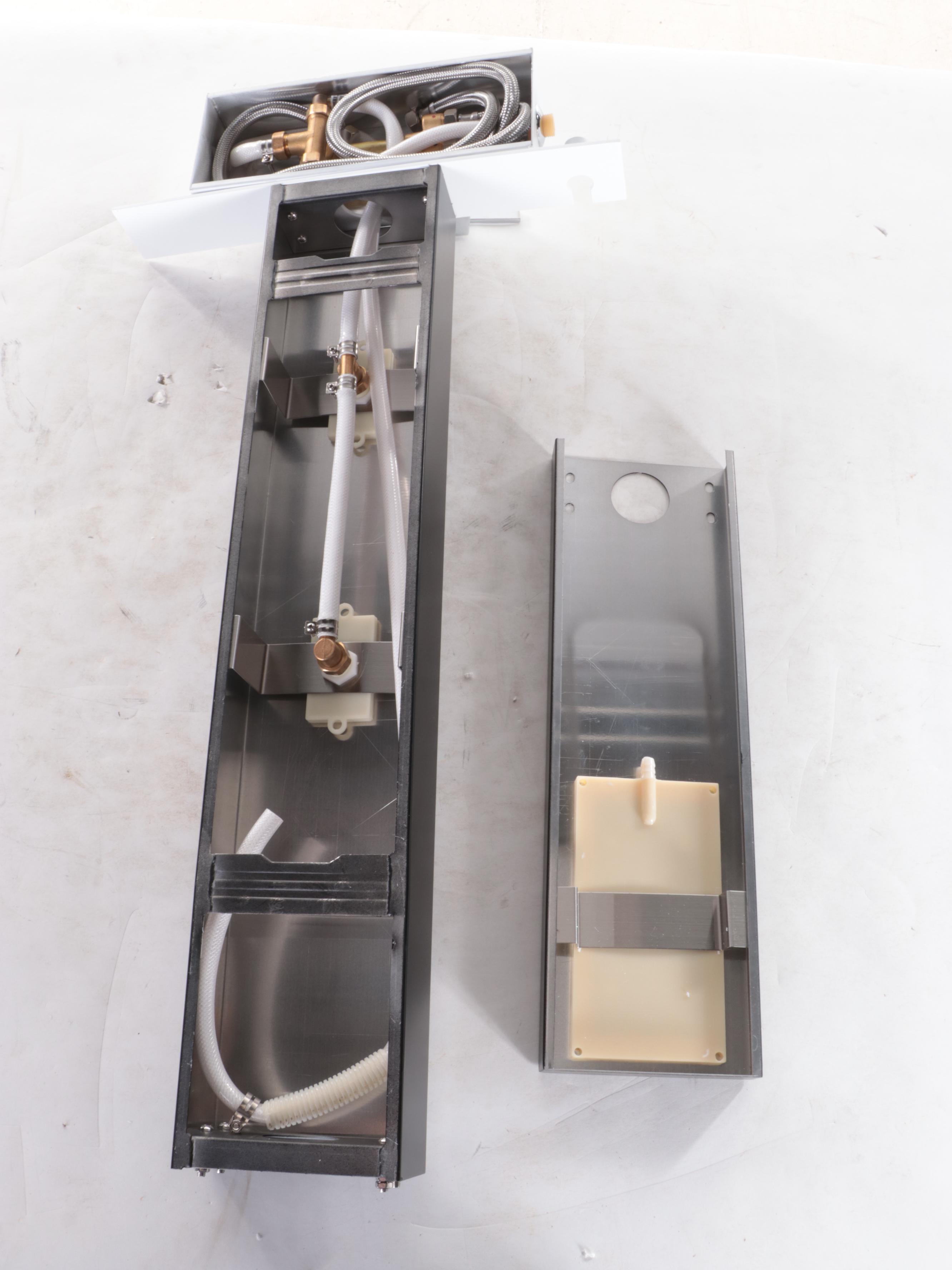 Matte Black Finish Shower System with Hand Shower and Linear Drain