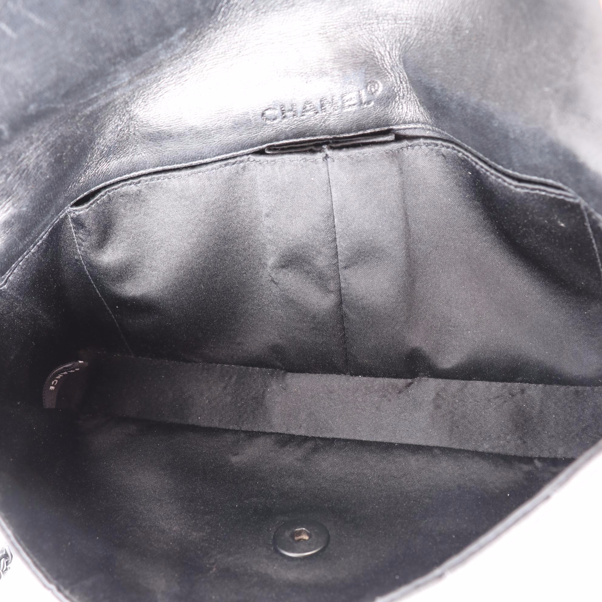 Chanel CC Flap Shoulder Bag in Quilted Chocolate Bar Nylon Jacquard