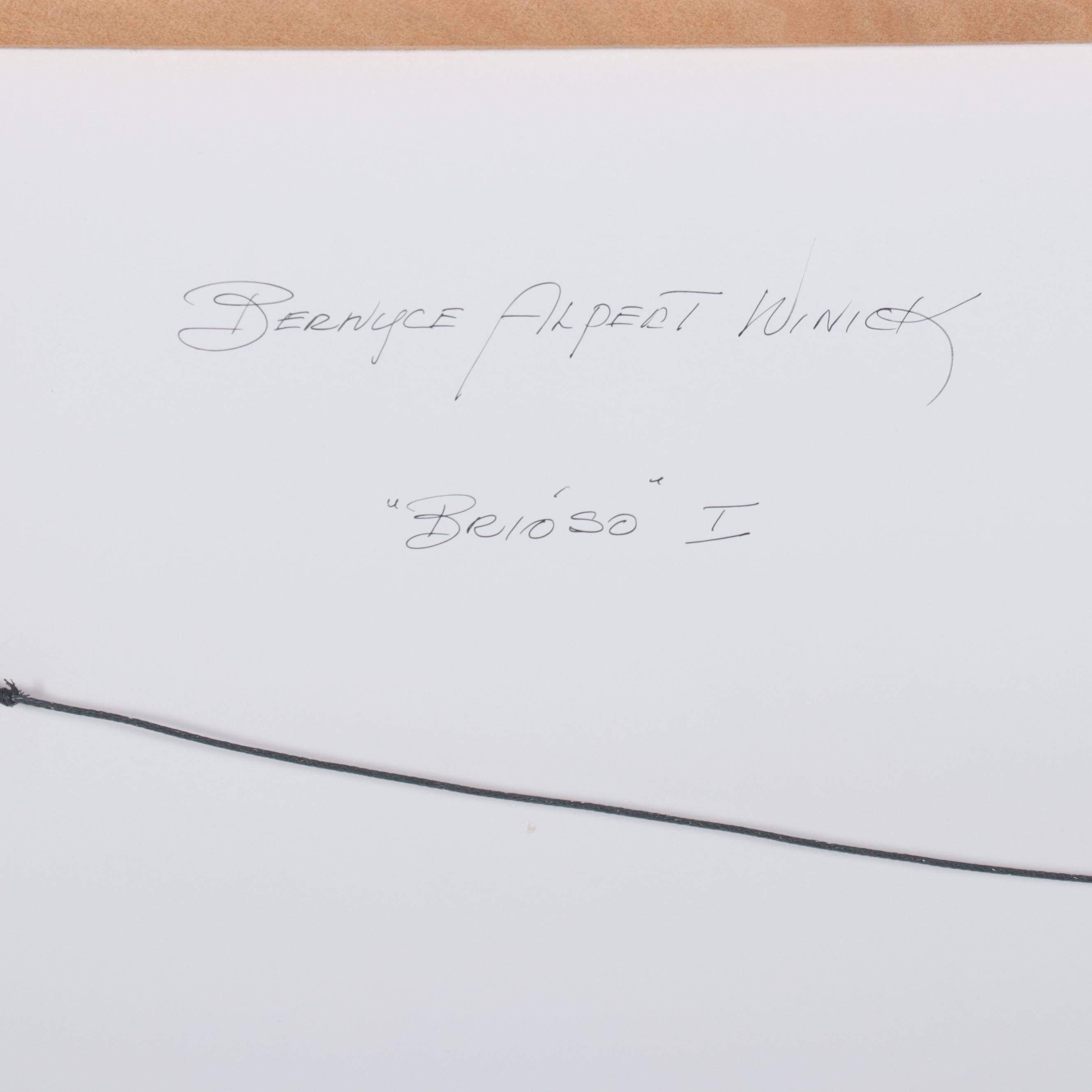 Bernyce Alpert Winick Silver Gelatin Photographs "Brioso I" and "Cánto V"