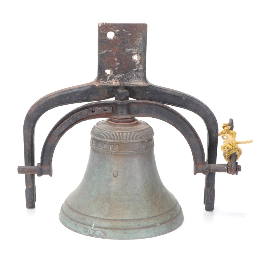 G.W. Coffin Buckeye Bell Foundry Cast Metal Signal Bell