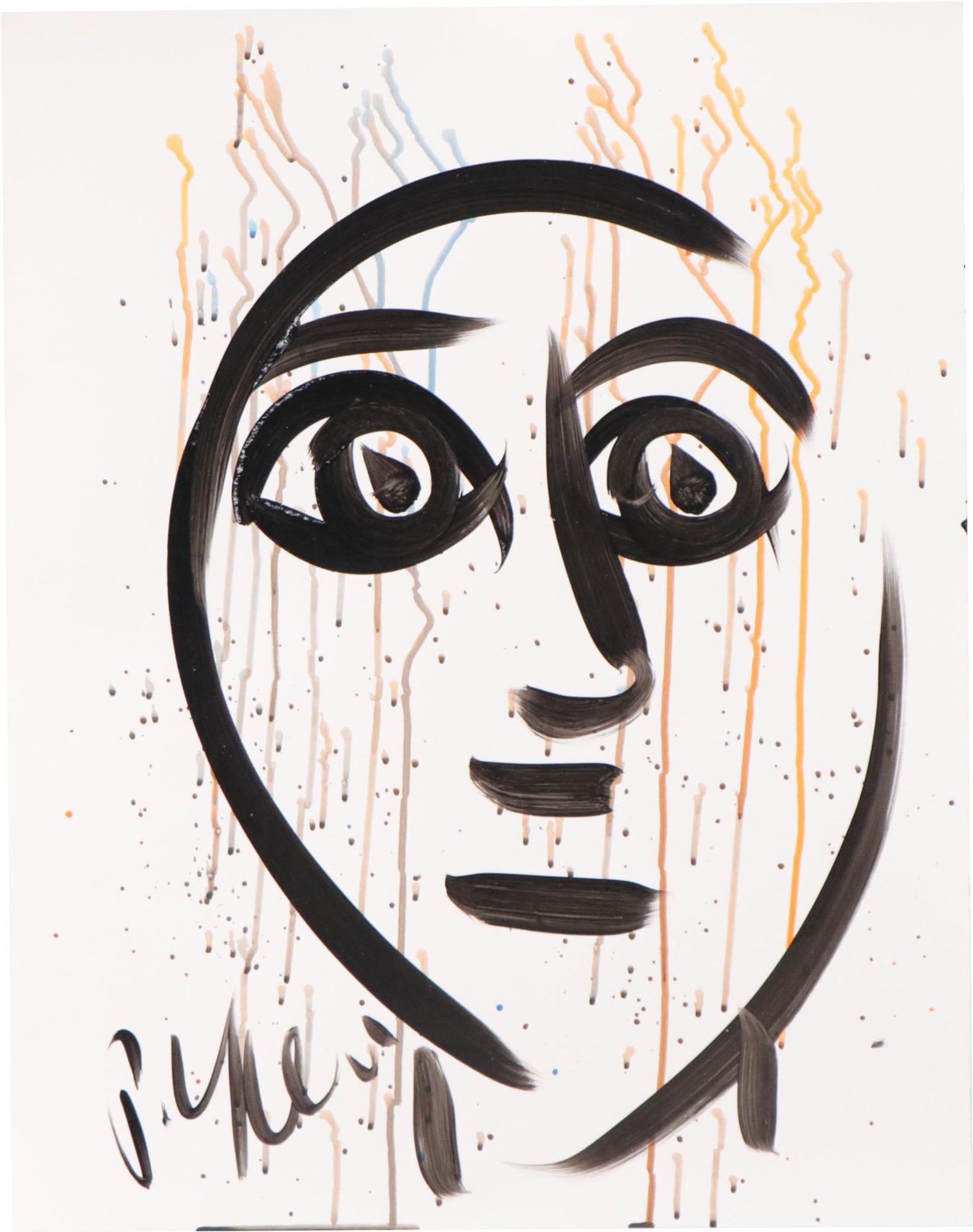 Peter Keil Abstract Portrait Acrylic Painting