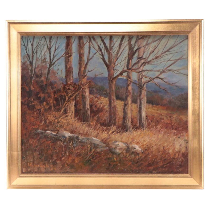 Autumn Landscape Oil Painting, 1998