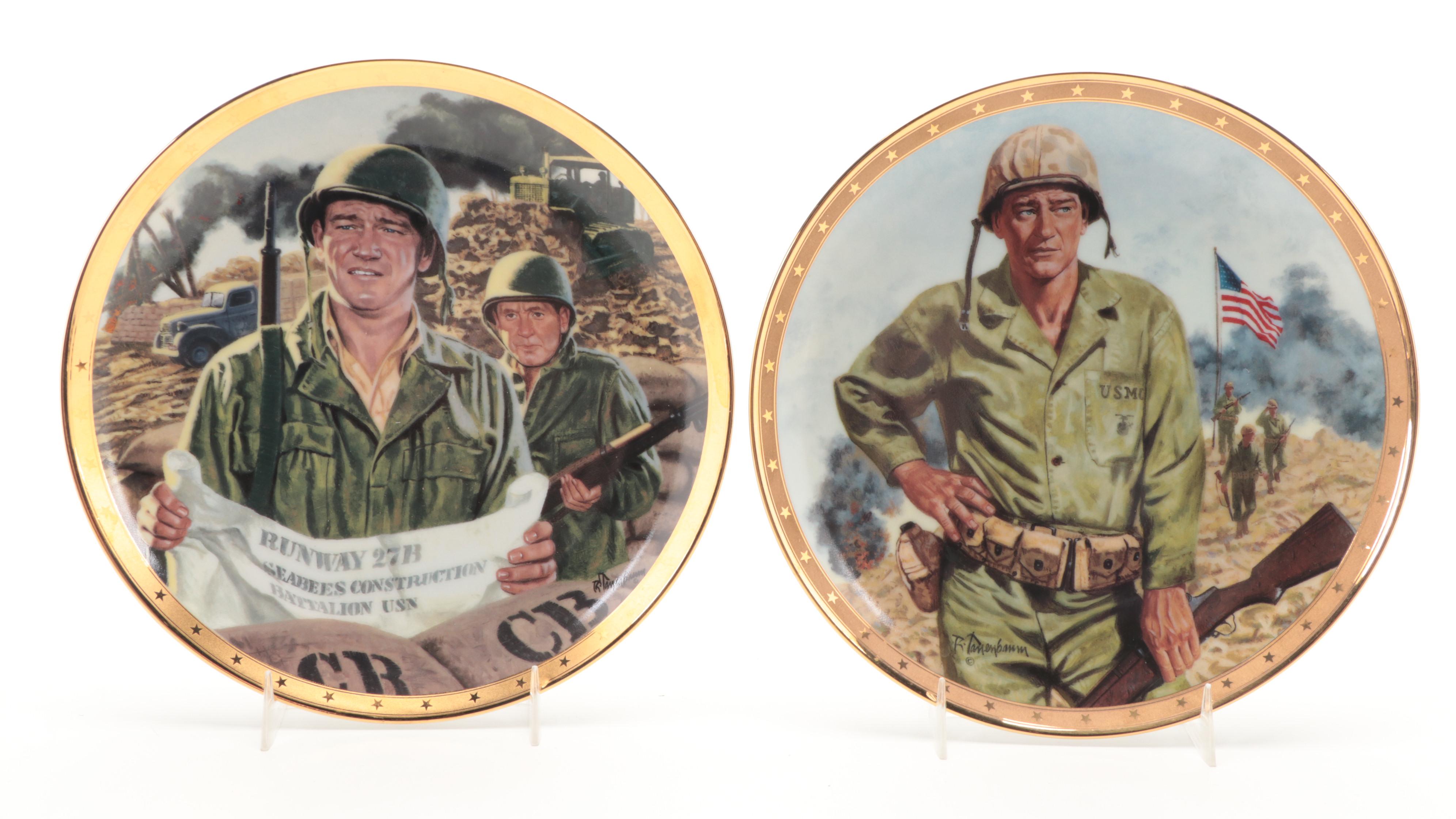 Franklin Mint John Wayne Porcelain Limited Edition Collector Plates