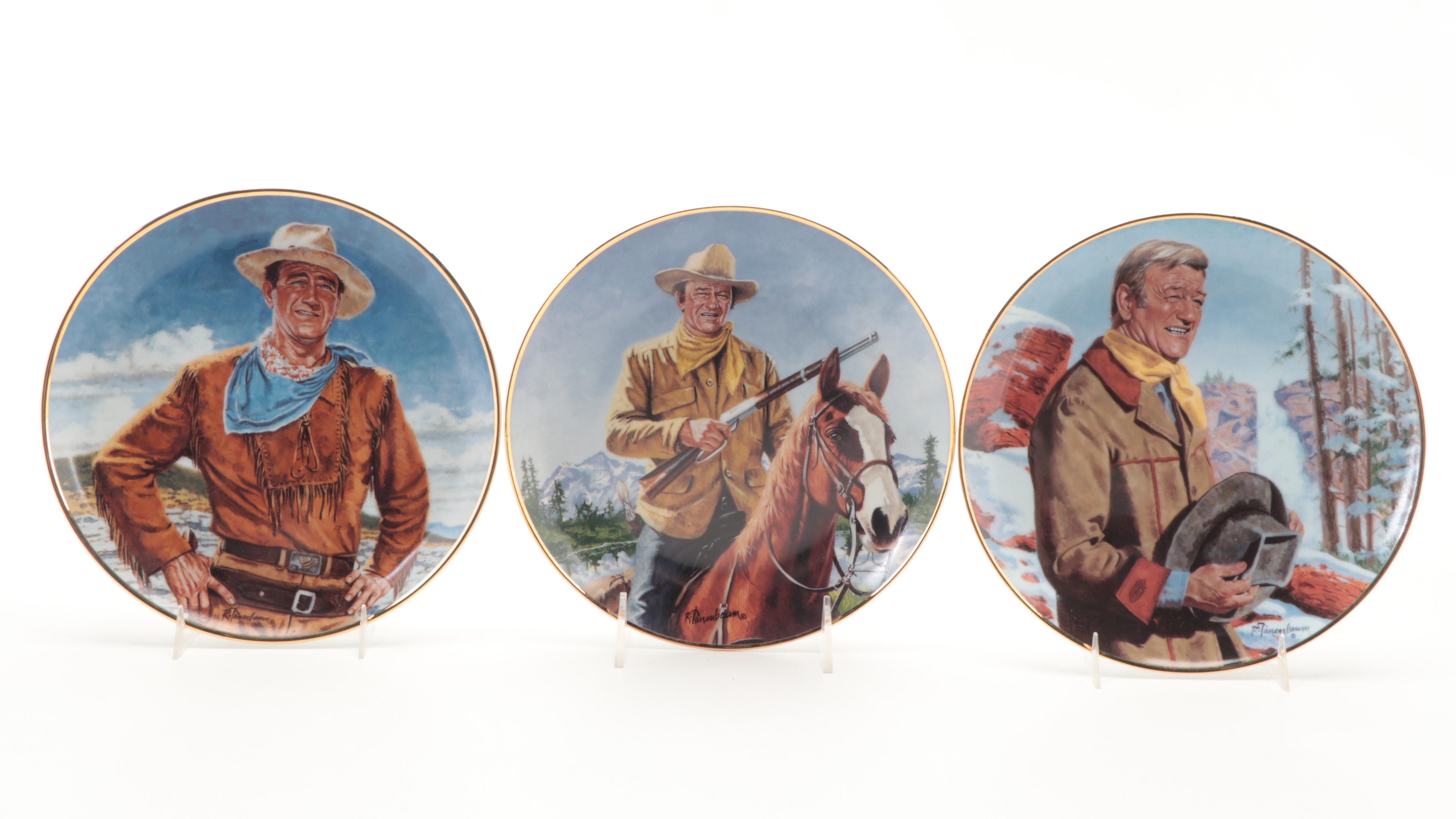 Franklin Mint John Wayne Porcelain Limited Edition Collector Plates