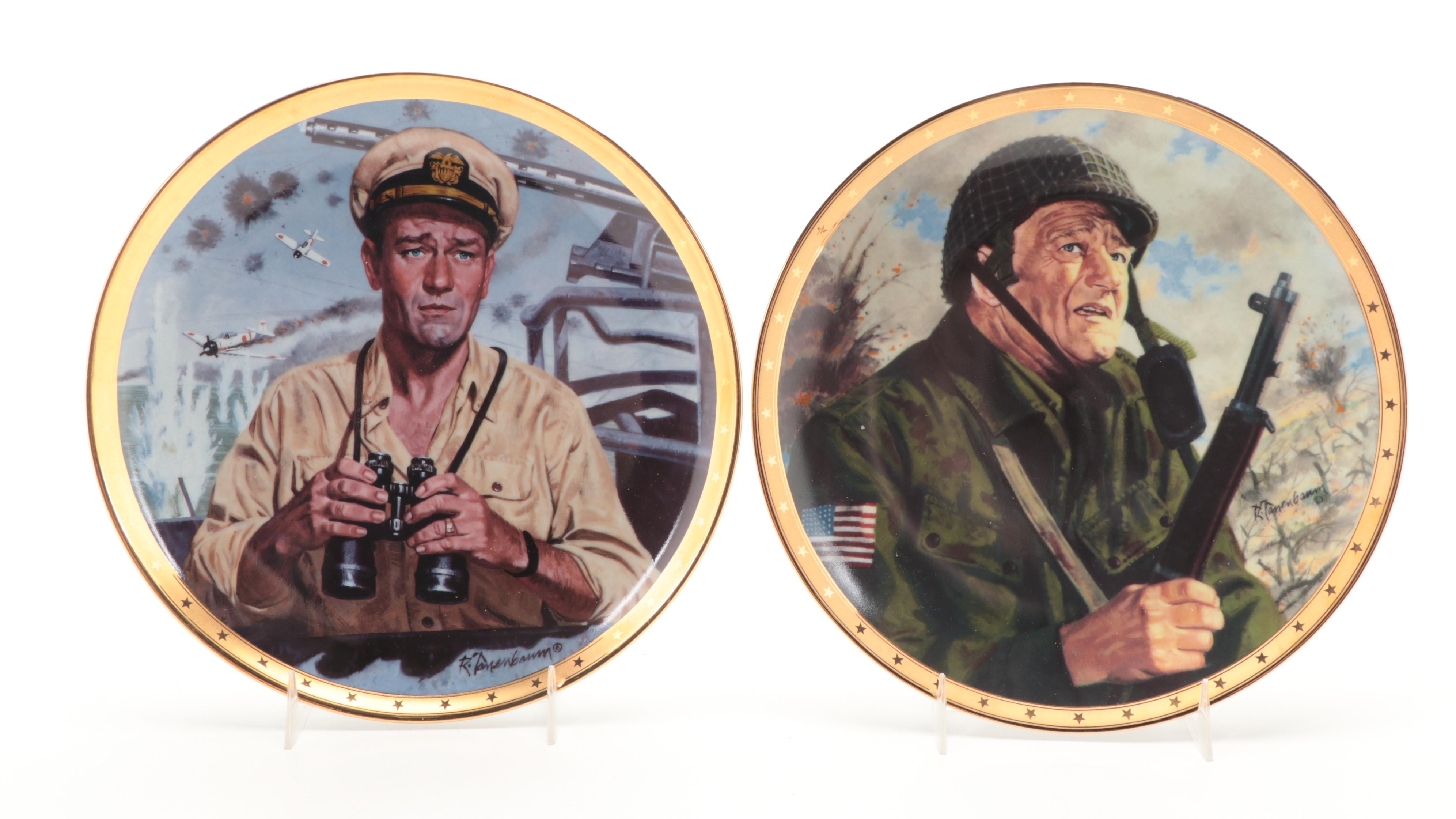 Franklin Mint John Wayne Porcelain Limited Edition Collector Plates