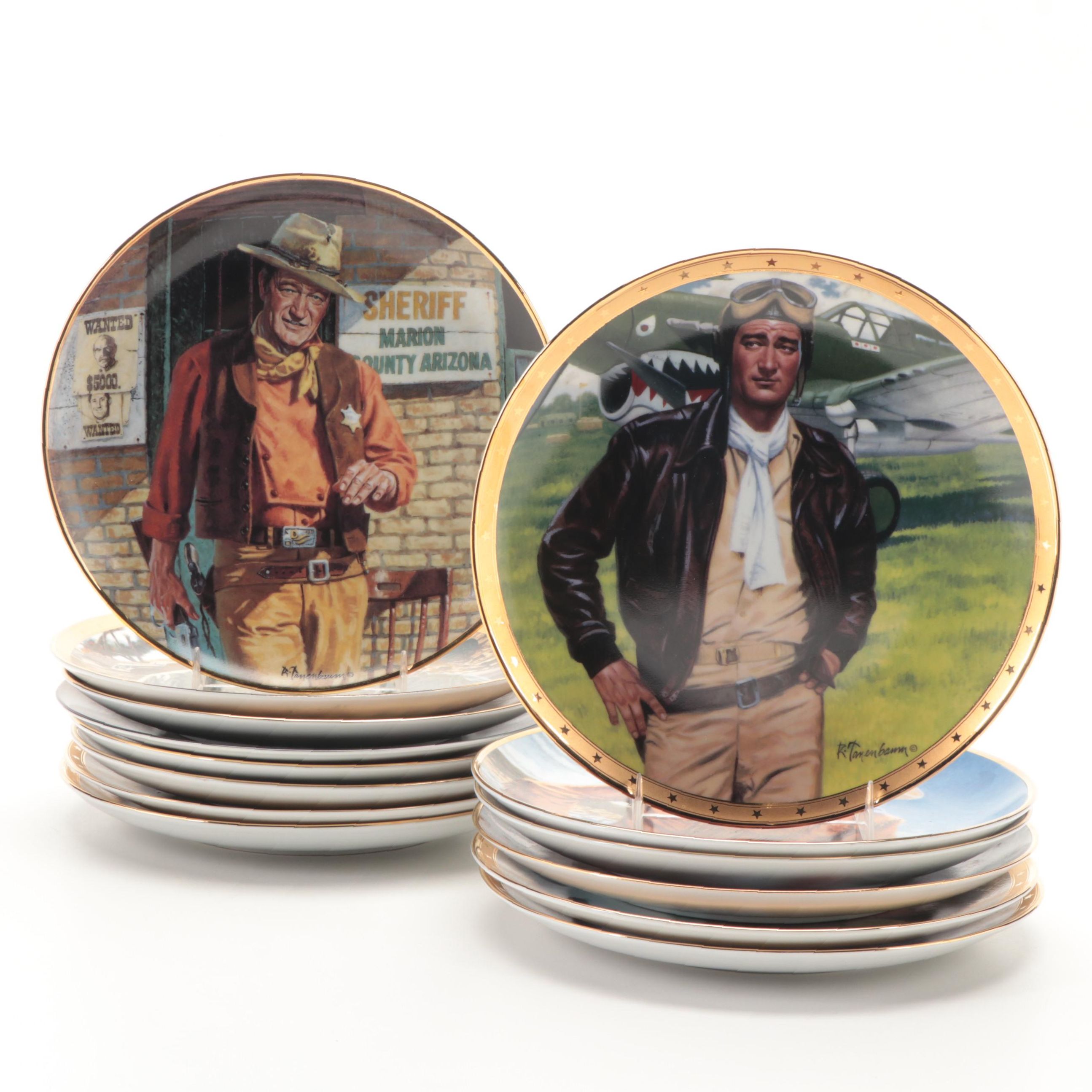 Franklin Mint John Wayne Porcelain Limited Edition Collector Plates