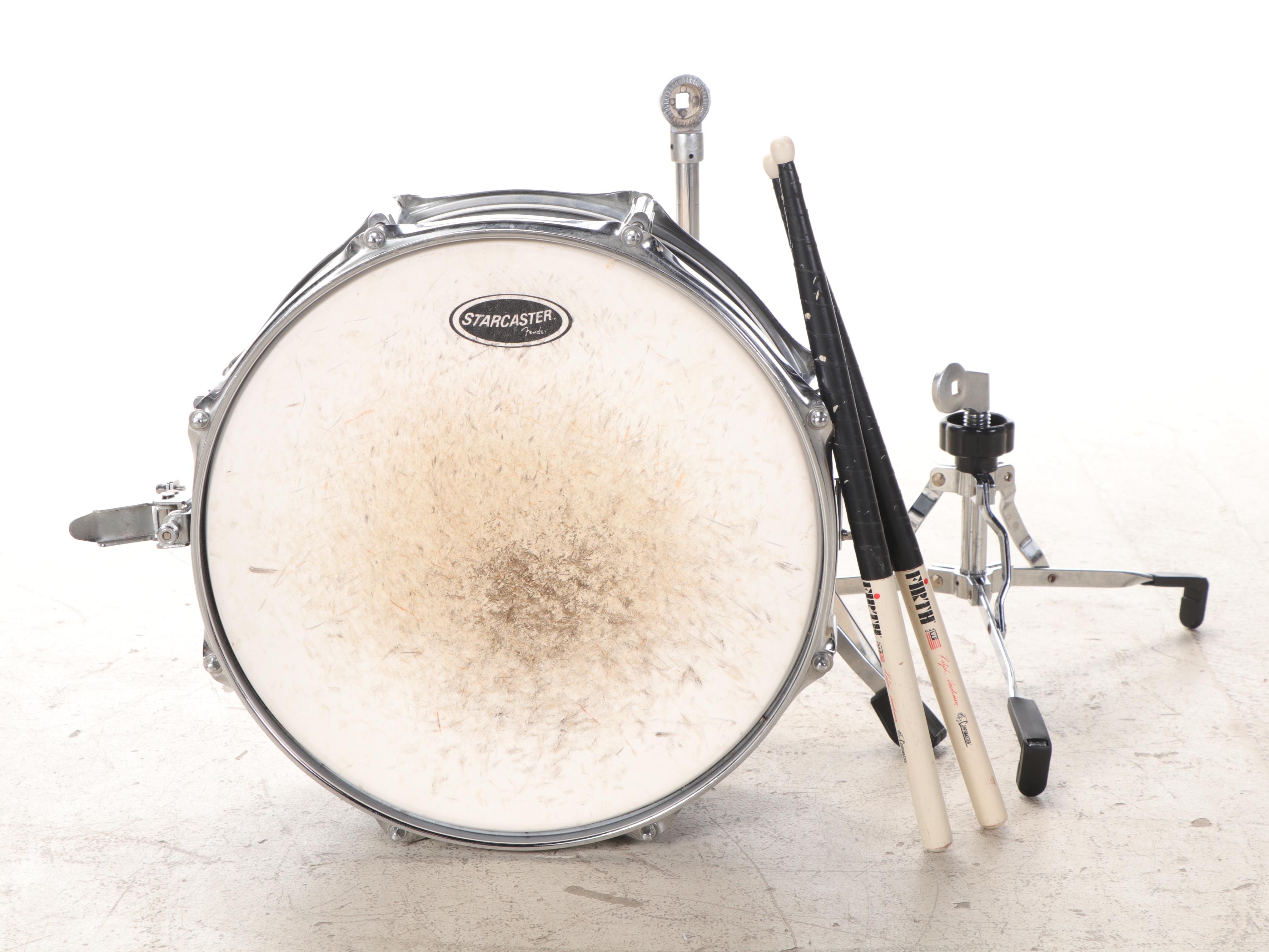 Starcaster by Fender Drum Set With Firth Drumsticks and Drum Throne