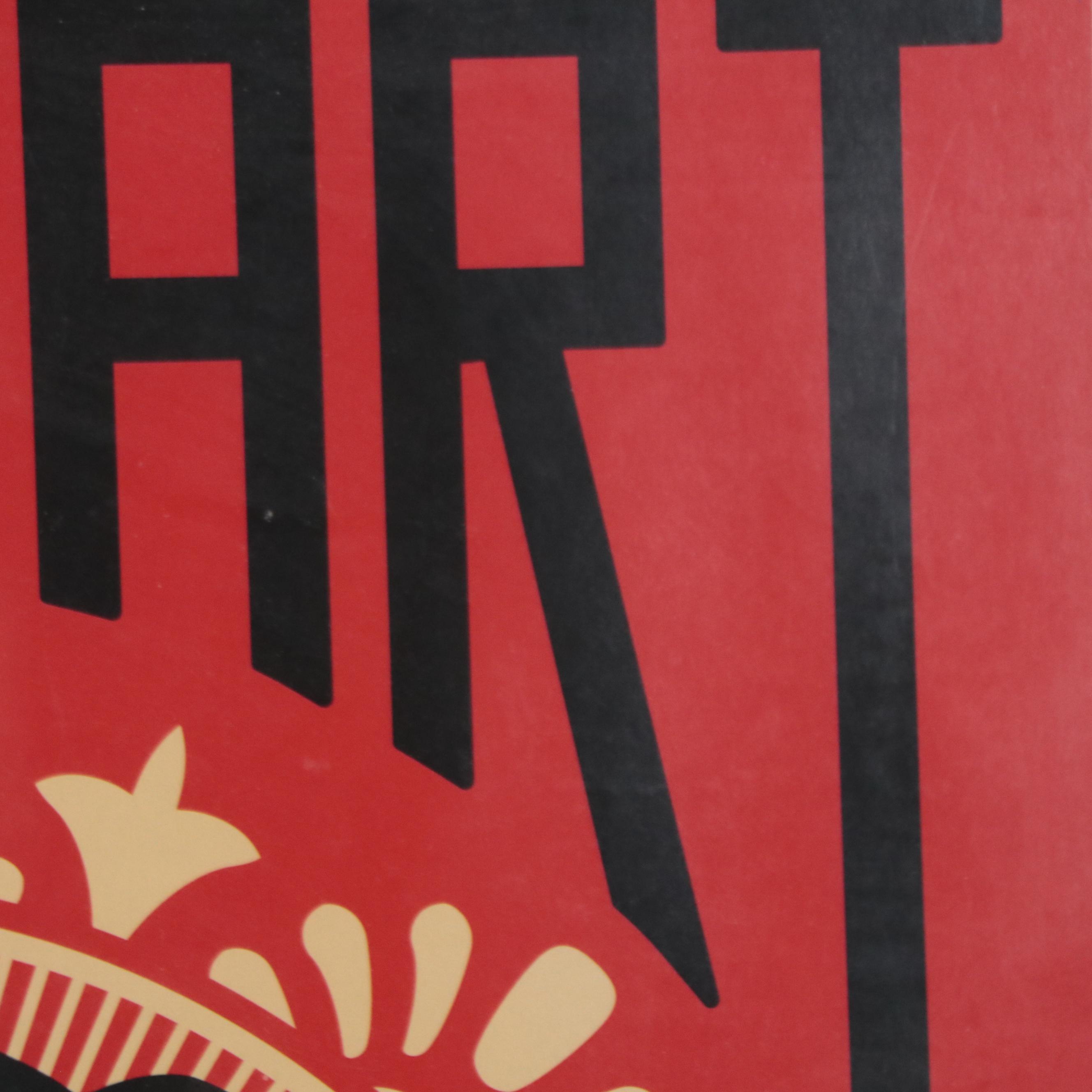 Offset Lithograph Inspired by Shepard Fairey "Make Art Not War"