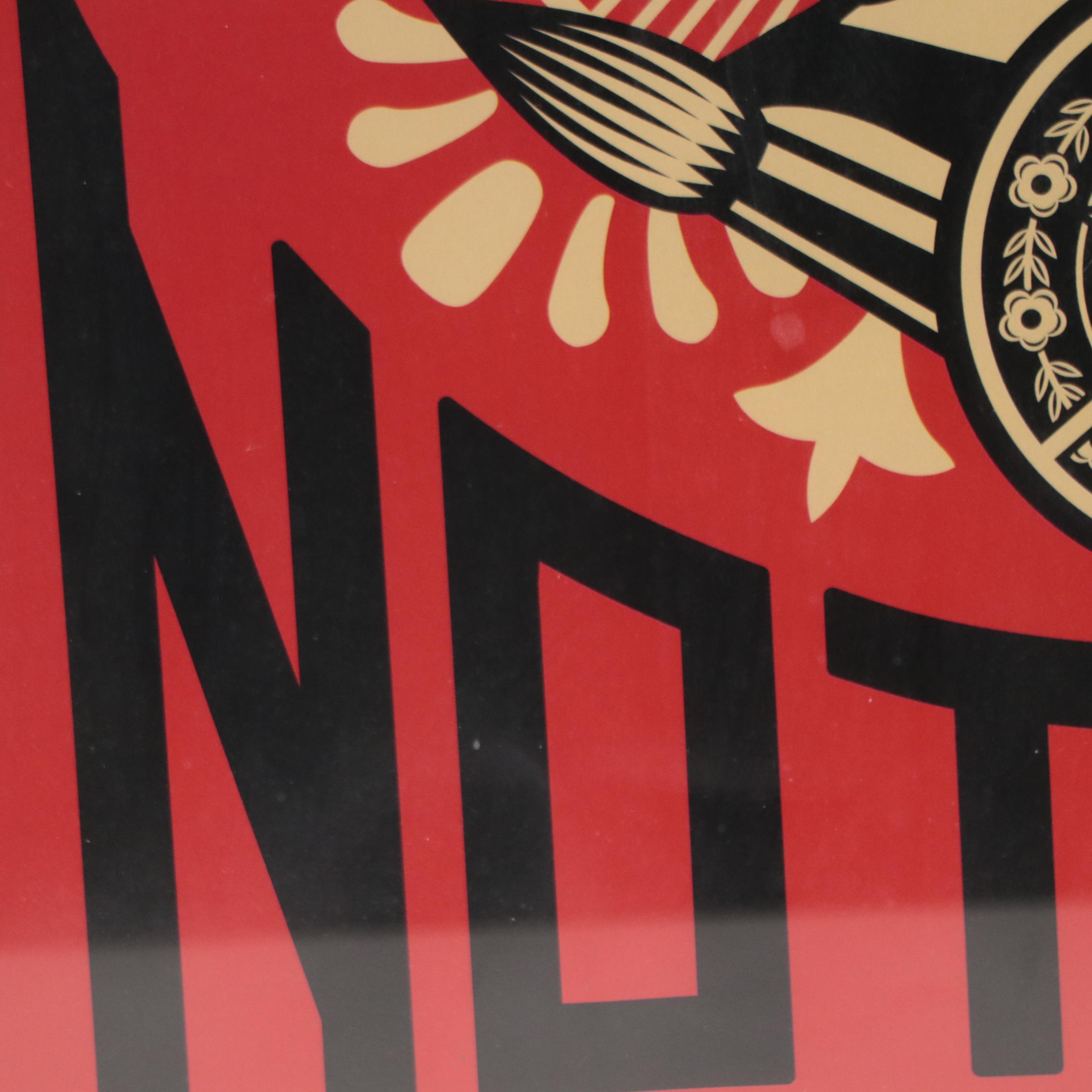 Offset Lithograph Inspired by Shepard Fairey "Make Art Not War"