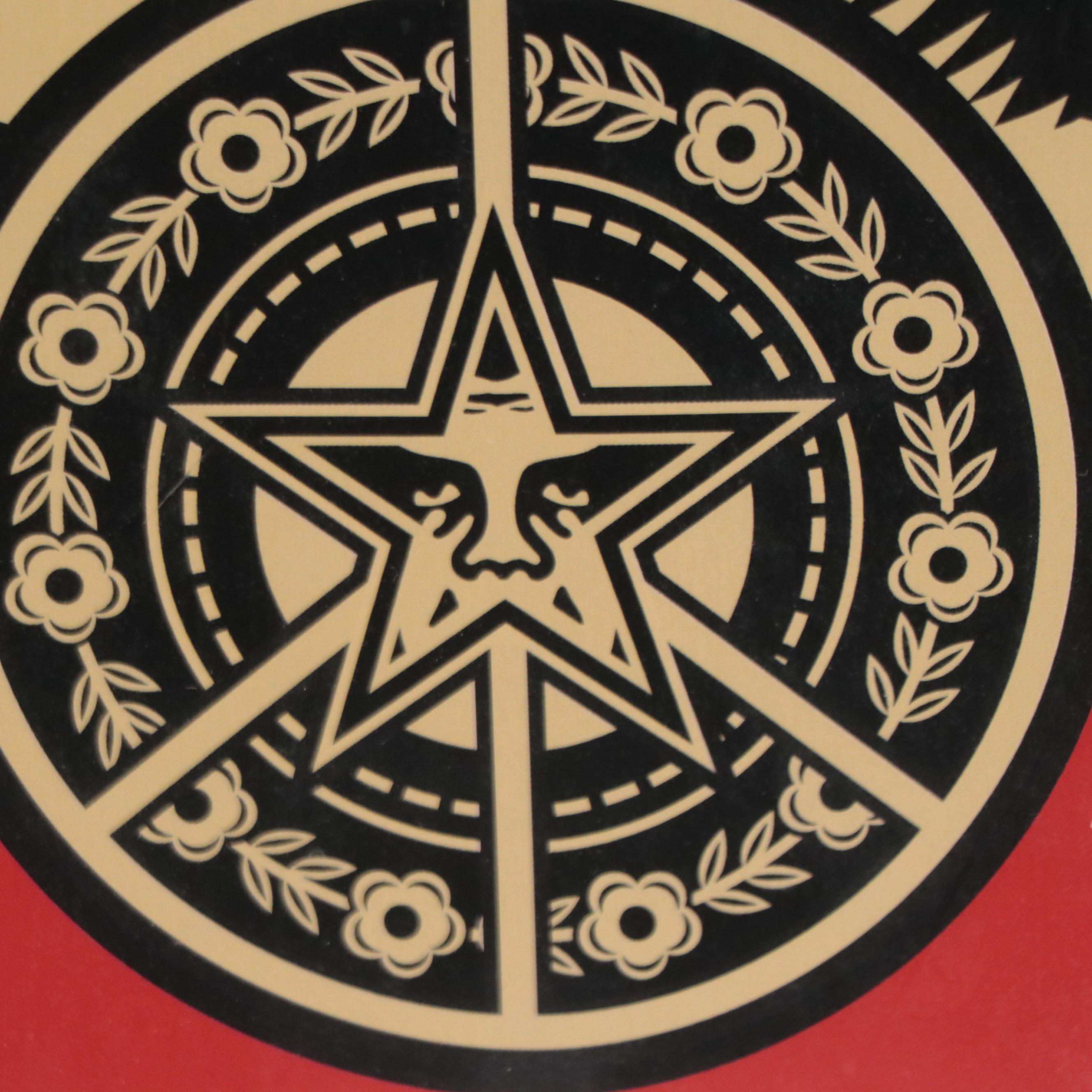 Offset Lithograph Inspired by Shepard Fairey "Make Art Not War"