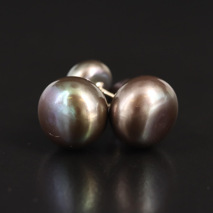 14K Pearl Front-Back Earrings