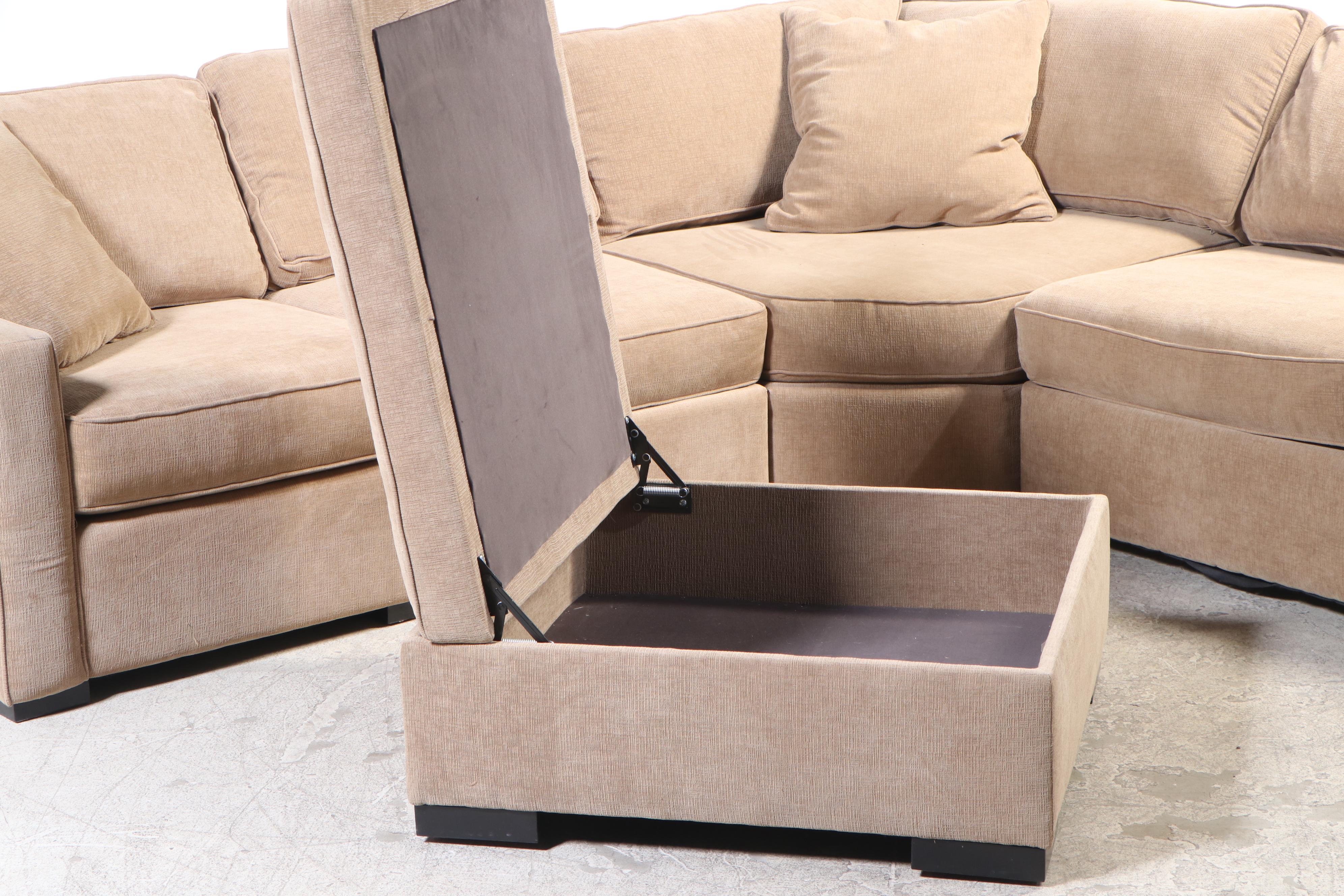 Jonathan Louis "Radley" Six-Piece Sectional Sofa with Storage Ottoman