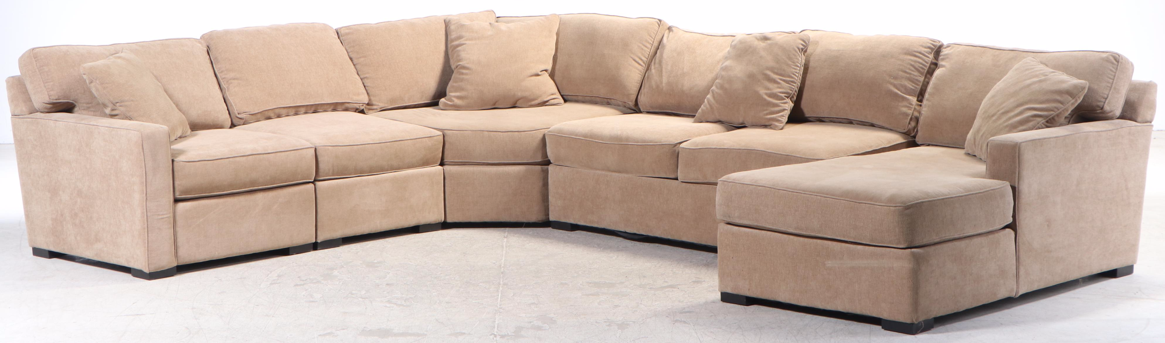 Jonathan Louis "Radley" Six-Piece Sectional Sofa with Storage Ottoman