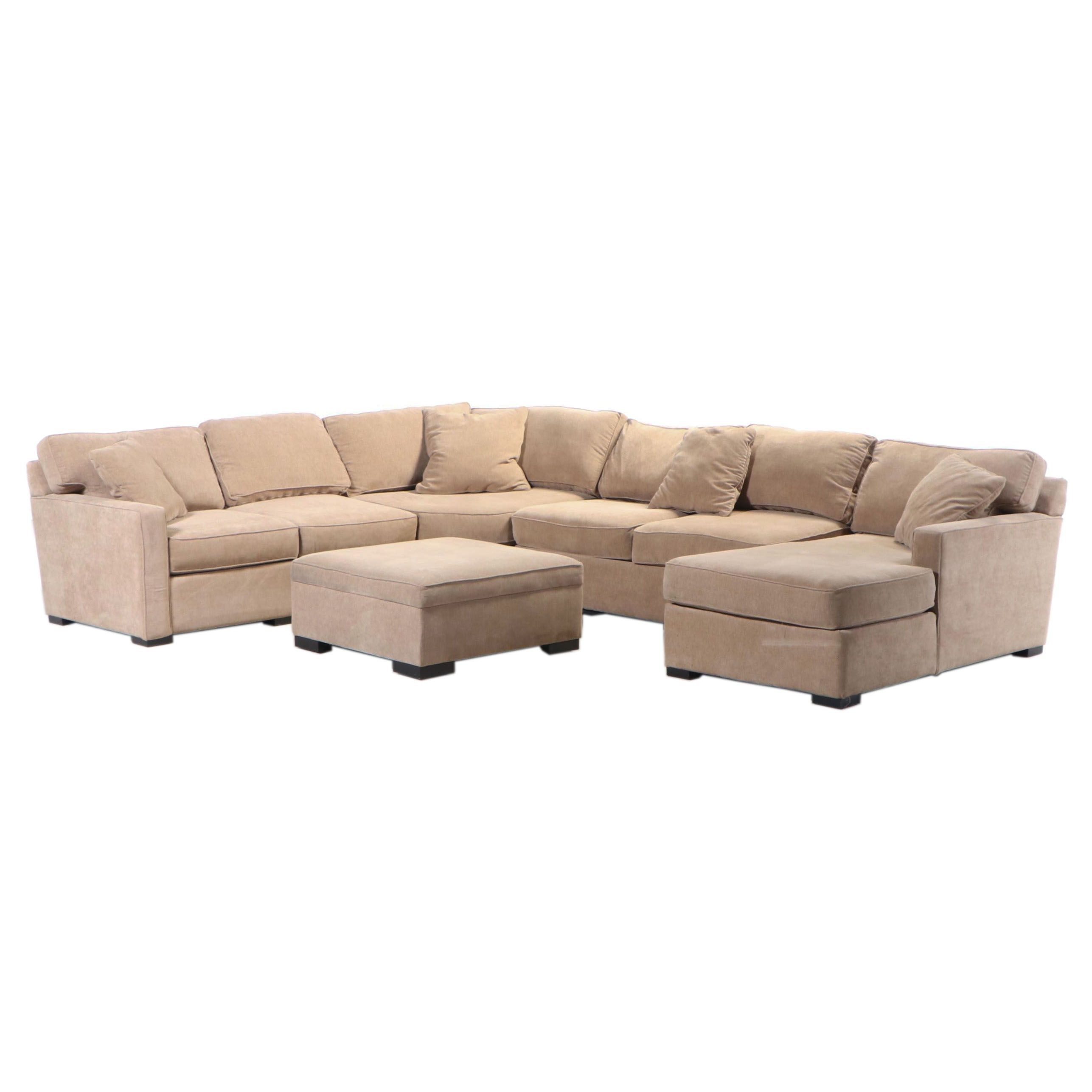Jonathan Louis "Radley" Six-Piece Sectional Sofa with Storage Ottoman